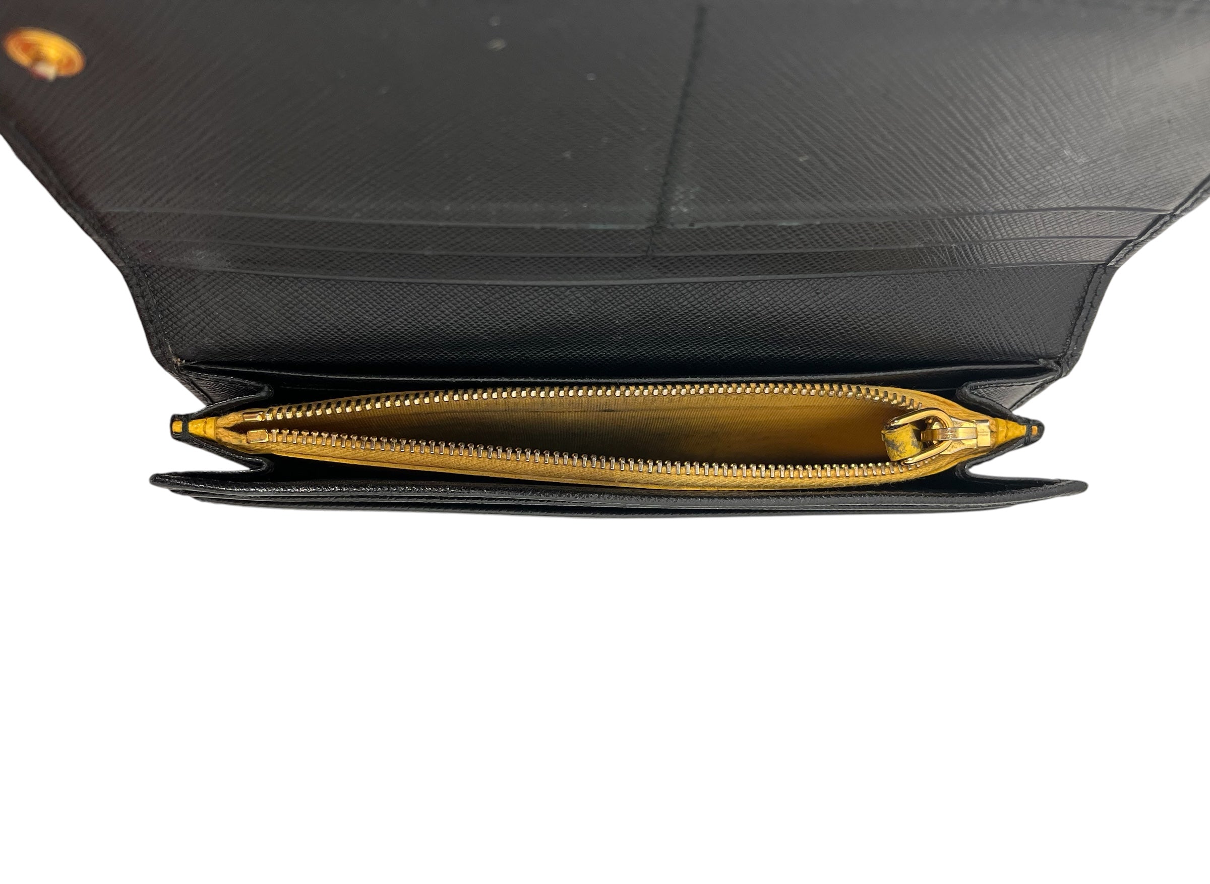 PRADA/Long Wallet/Black/Leather/ view 4