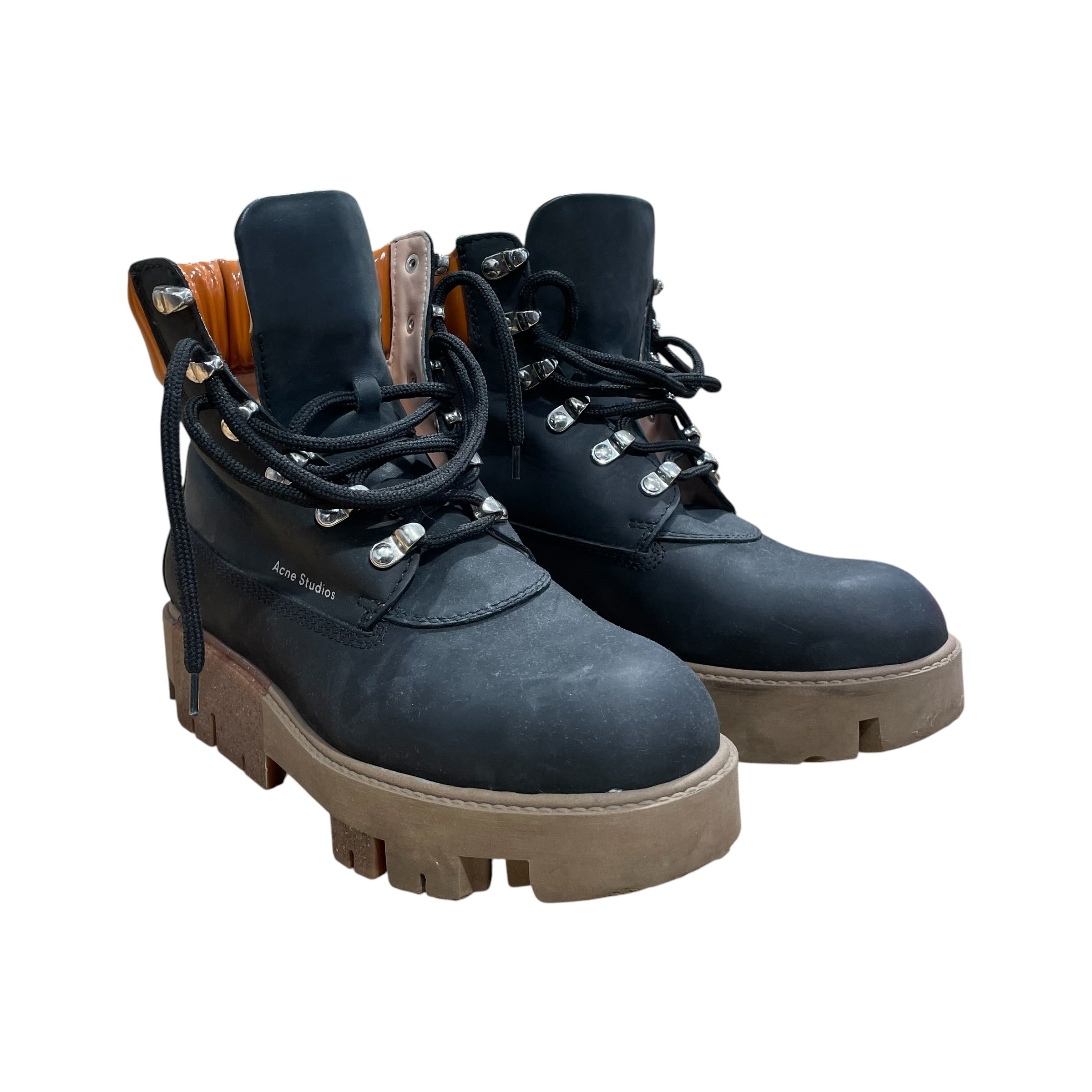 Acne Studios/Boots/EU 38/Leather/BLK/TELDE STYLE BLK/BGE BOOTS view 1