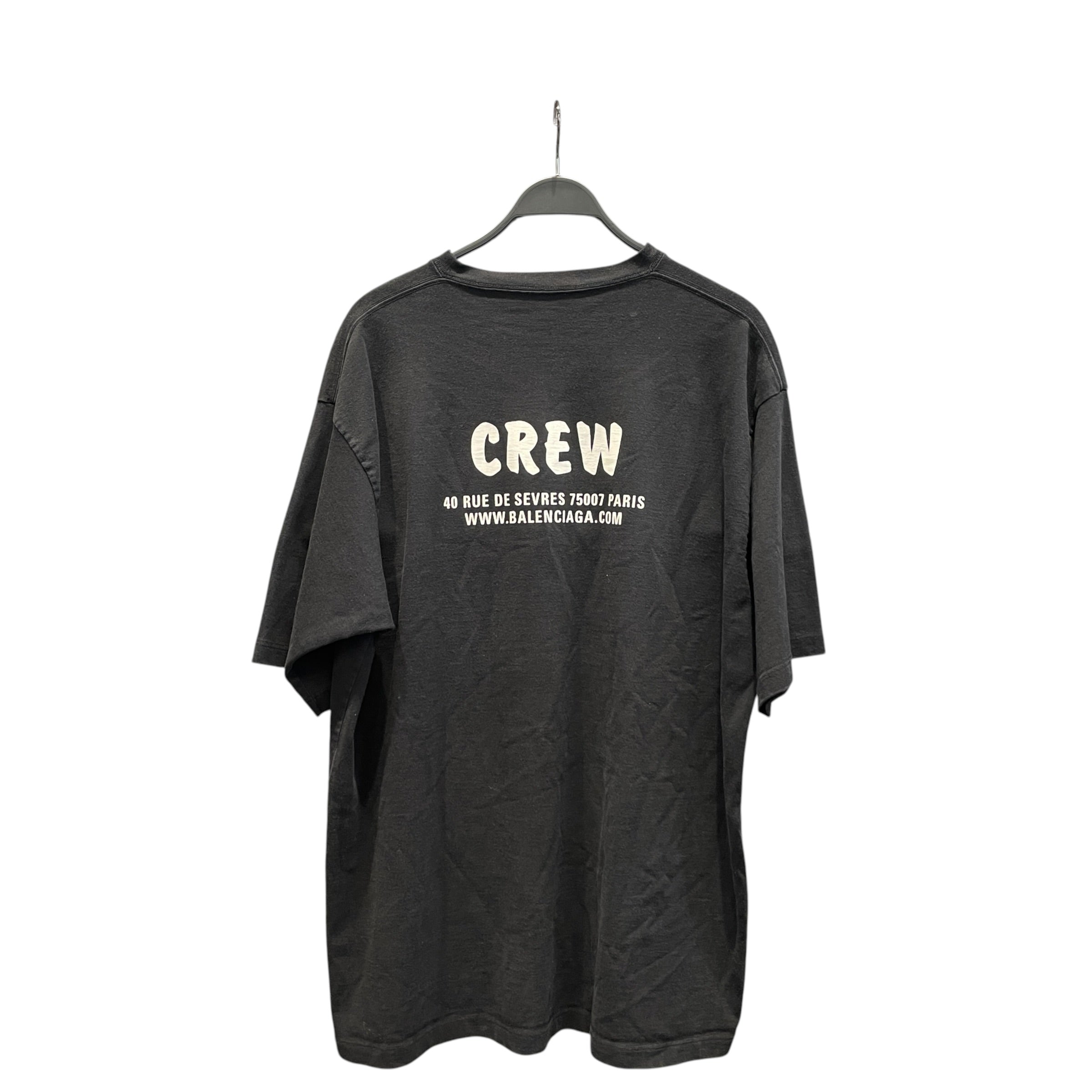 BALENCIAGA/T-Shirt/XL/Cotton/BLK/Graphic/balenciaga crew view 2