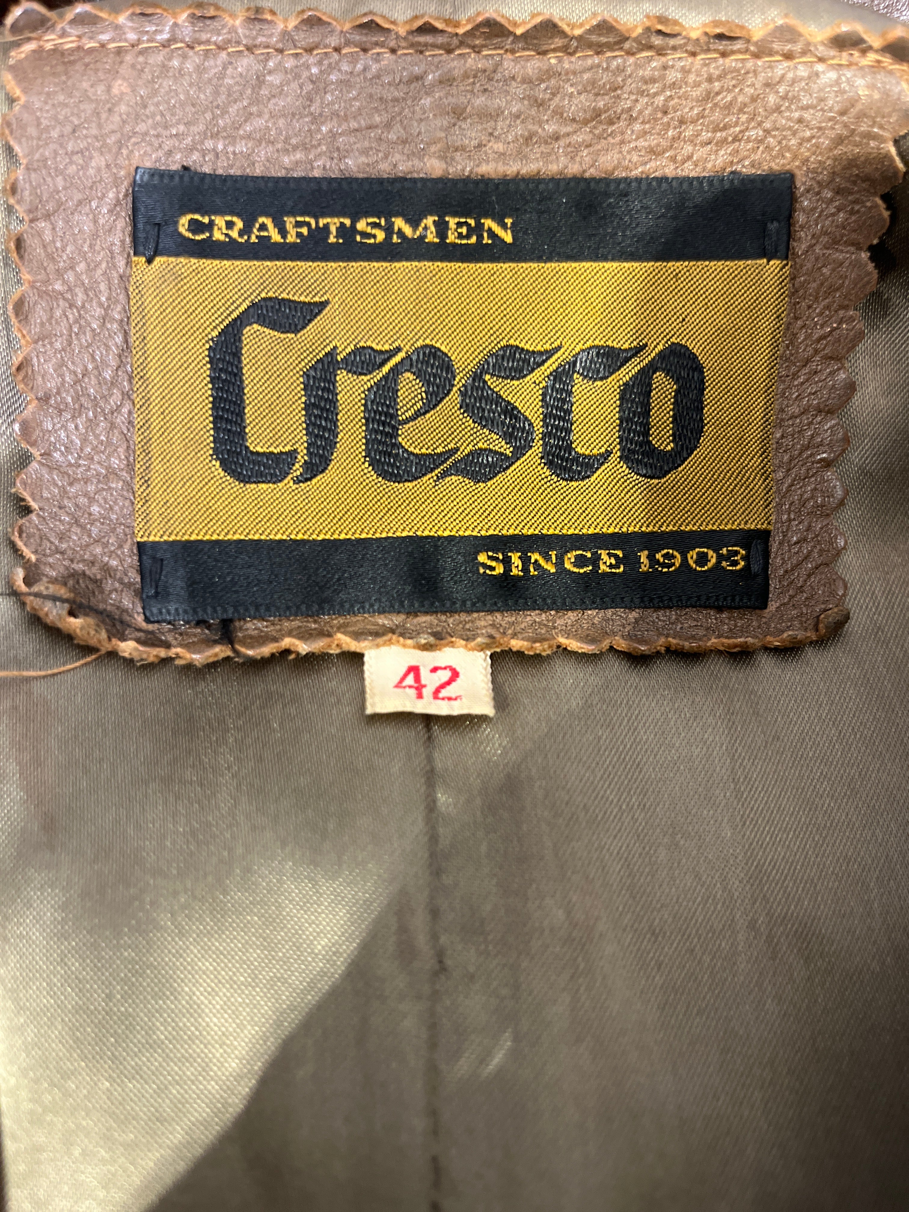 CRESCO /Leather Jkt/42/Leather/BRW/LEATHER TRENCH WITH BELT view 3