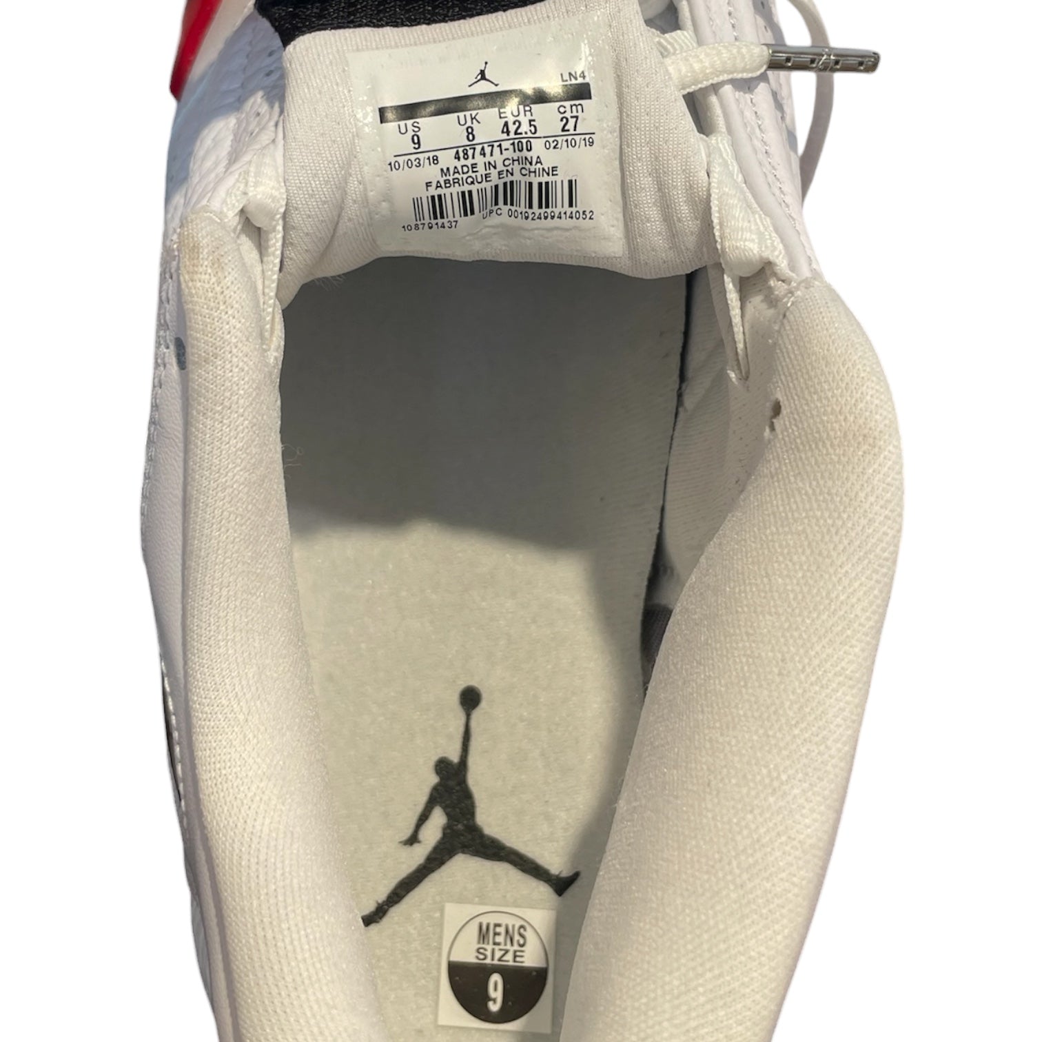 air-J/Hi-Sneakers/US 9/Leather/WHT/RETRO 14 " CANDY CANE" view 3
