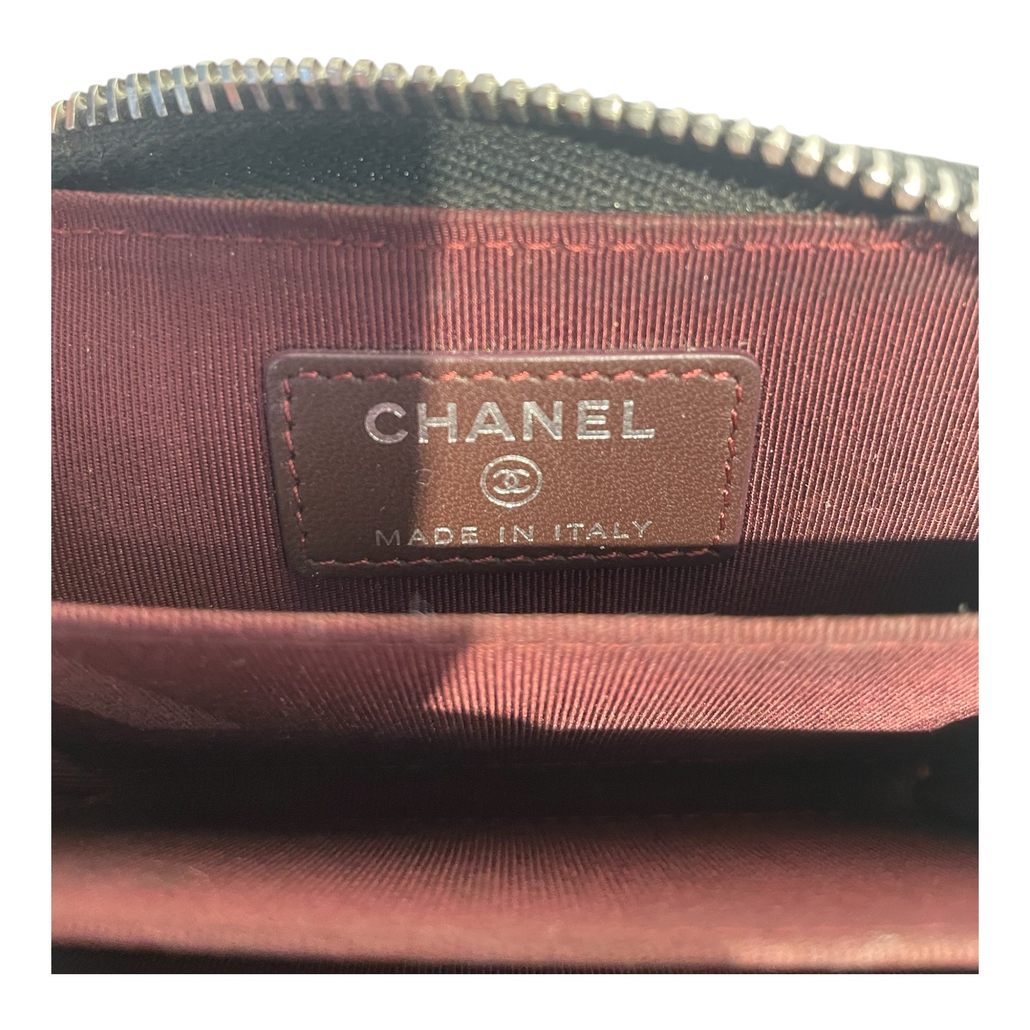 CHANEL/Wallet/Leather/BLK/Lambskin zip wallet view 4