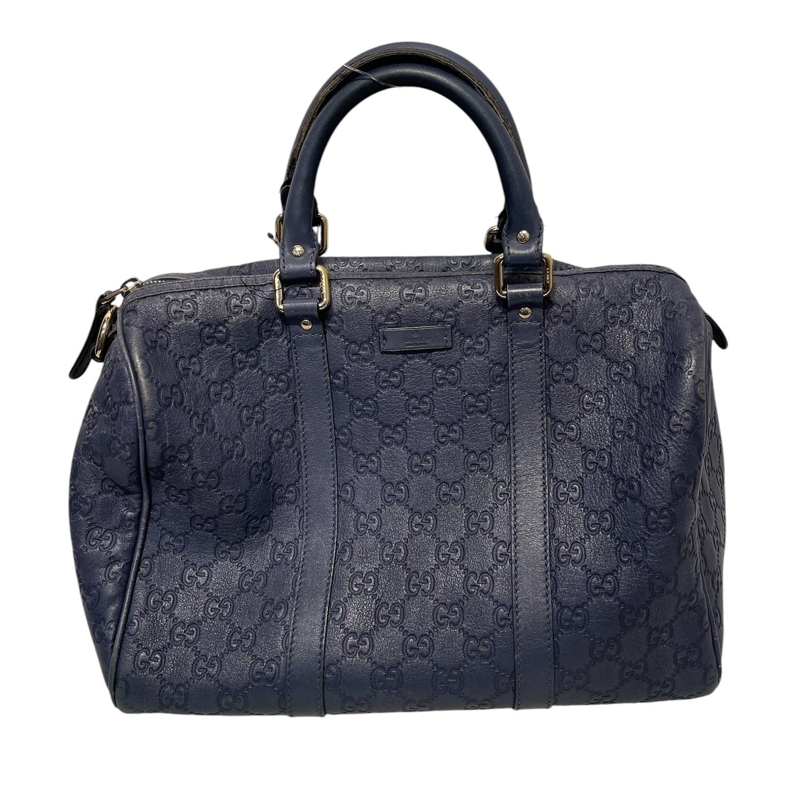 GUCCI/Boston Bag/Leather/BLU/GG Blue Leather Boston Bag view 2