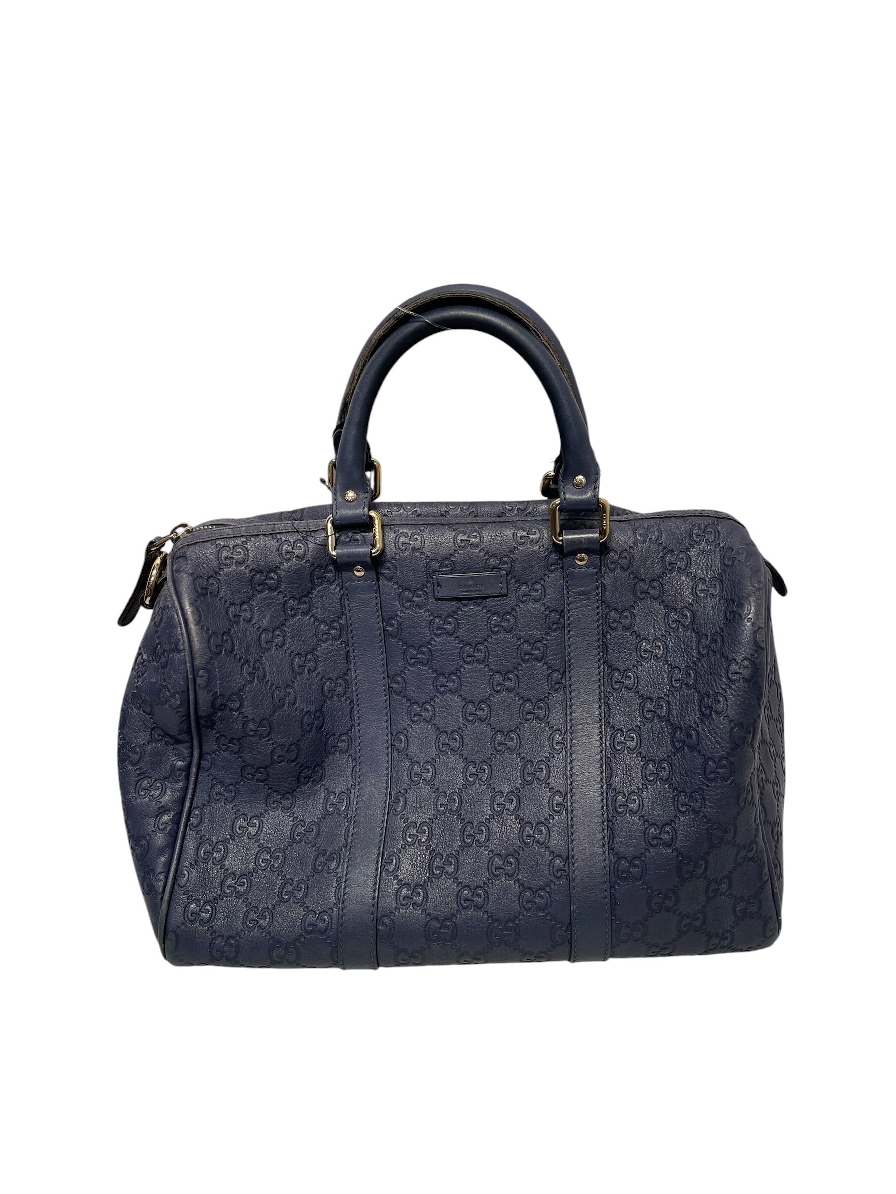 GUCCI/Boston Bag/Leather/BLU/GG Blue Leather Boston Bag view 5