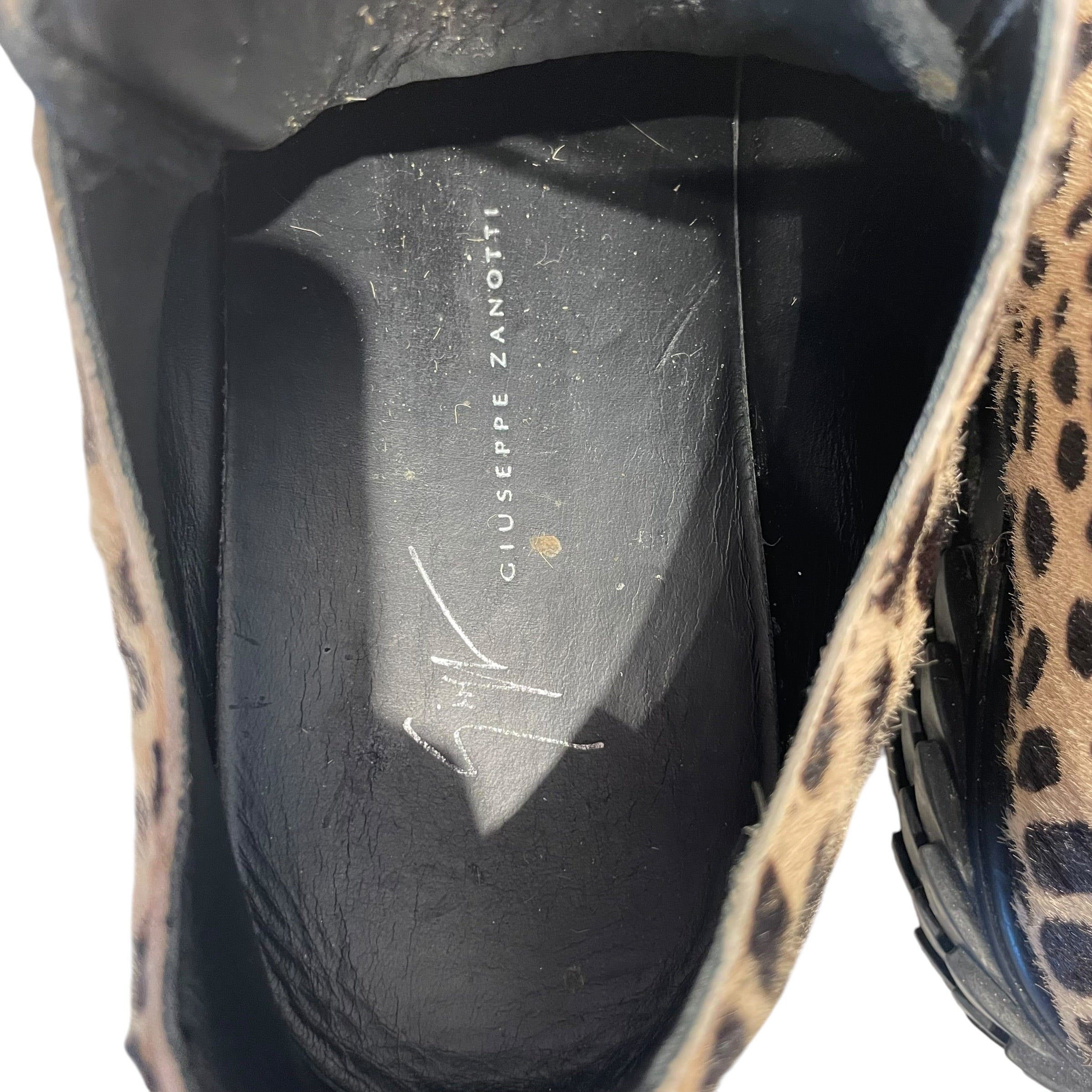 Giuseppe Zanotti/Low-Sneakers/EU 42/Leopard/Fake Fur/BLK/Leopard Print Sneaker view 3