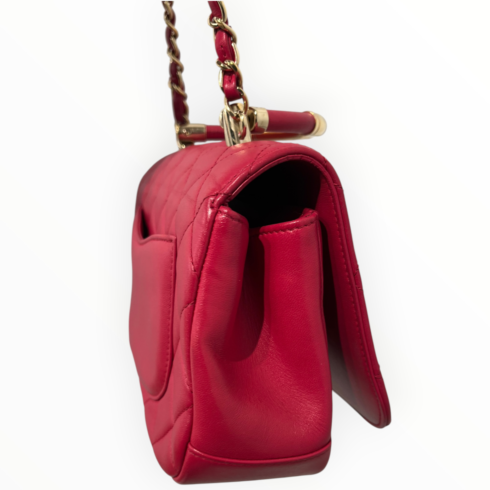CHANEL/Bag/Leather/PNK/CARRY CHIC FLAP BAG view 5