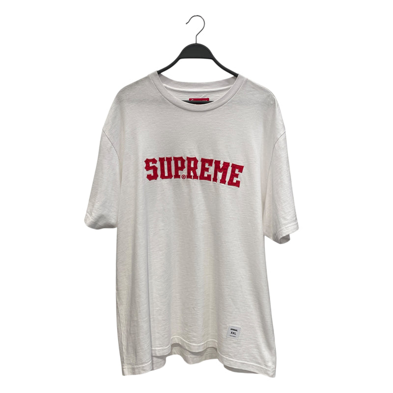 Supreme/T-Shirt/XXL/Cotton/WHT/TWILL APPLIQUE TOP