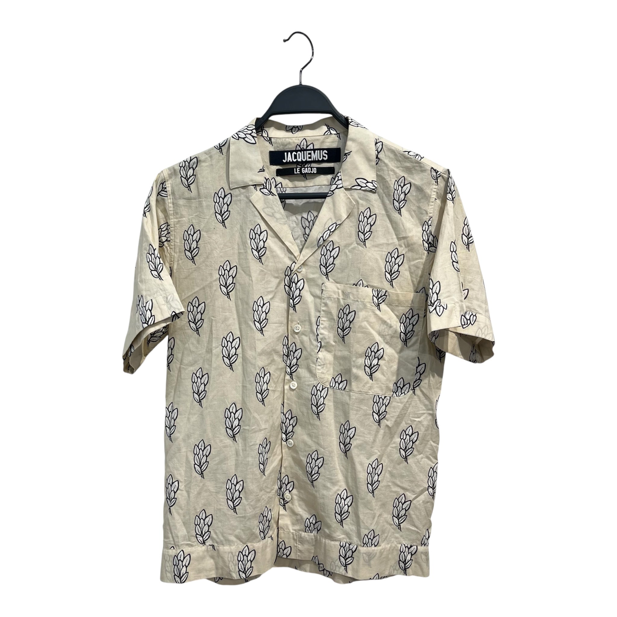 JACQUEMUS/SS Shirt/48/Cotton/BEG/All Over Print/LE GADJO SS BUTTON UP view 1