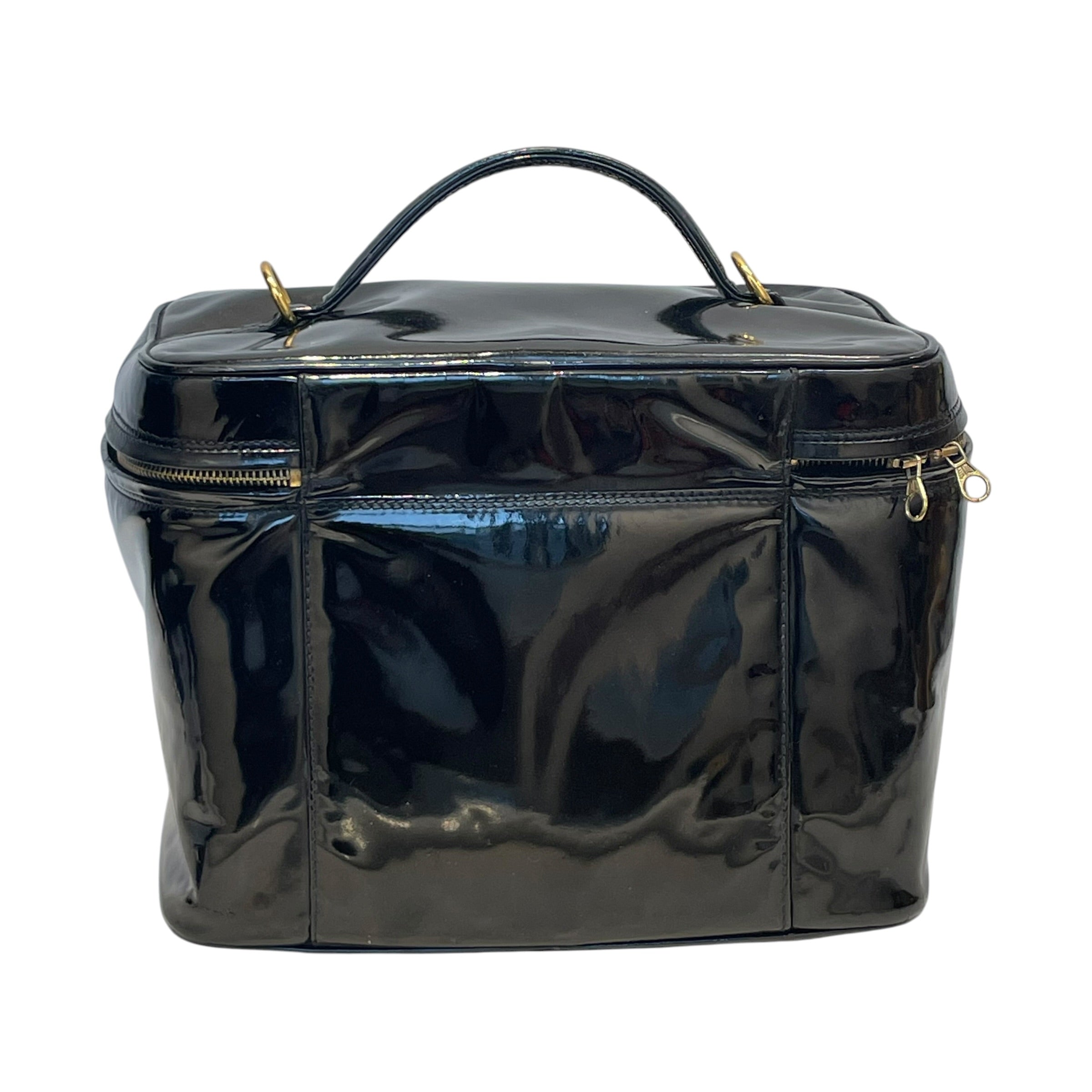 CHANEL/Bag/Leather/BLK/vanity case large cc view 2