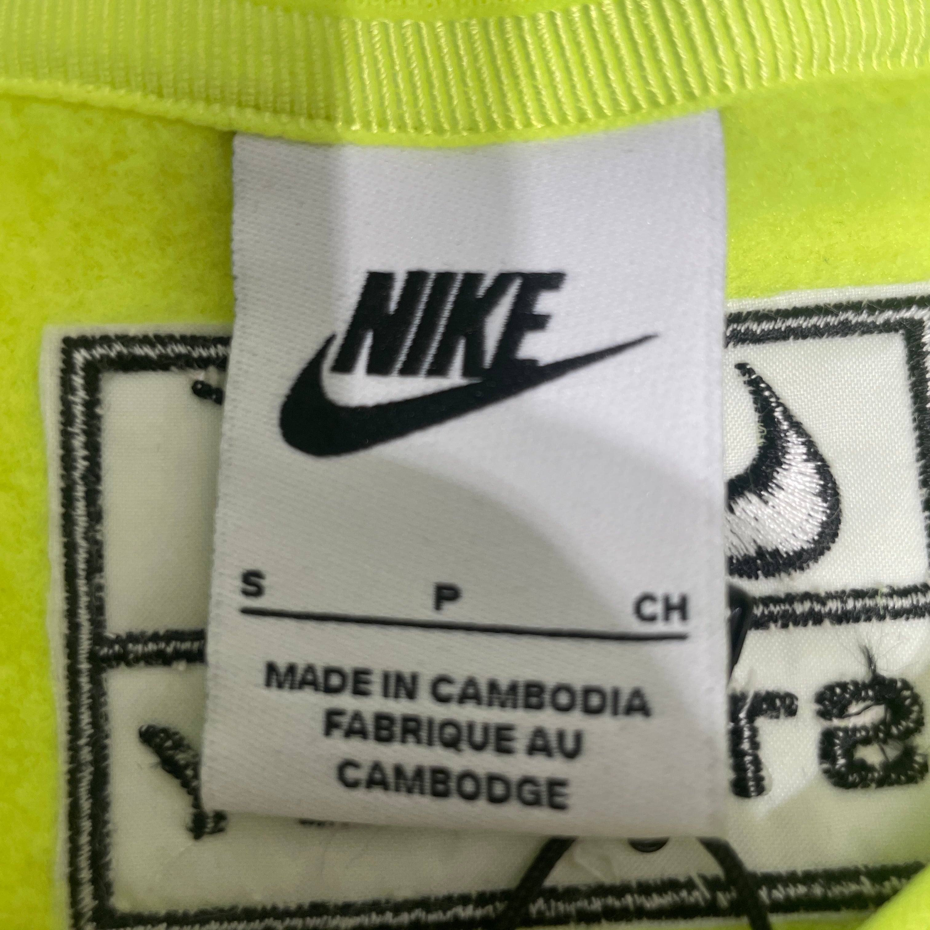 NIKE/STUSSY/Sweater/S/Cotton/YEL/NIKE X STUSSY NEON YELLOW view 3