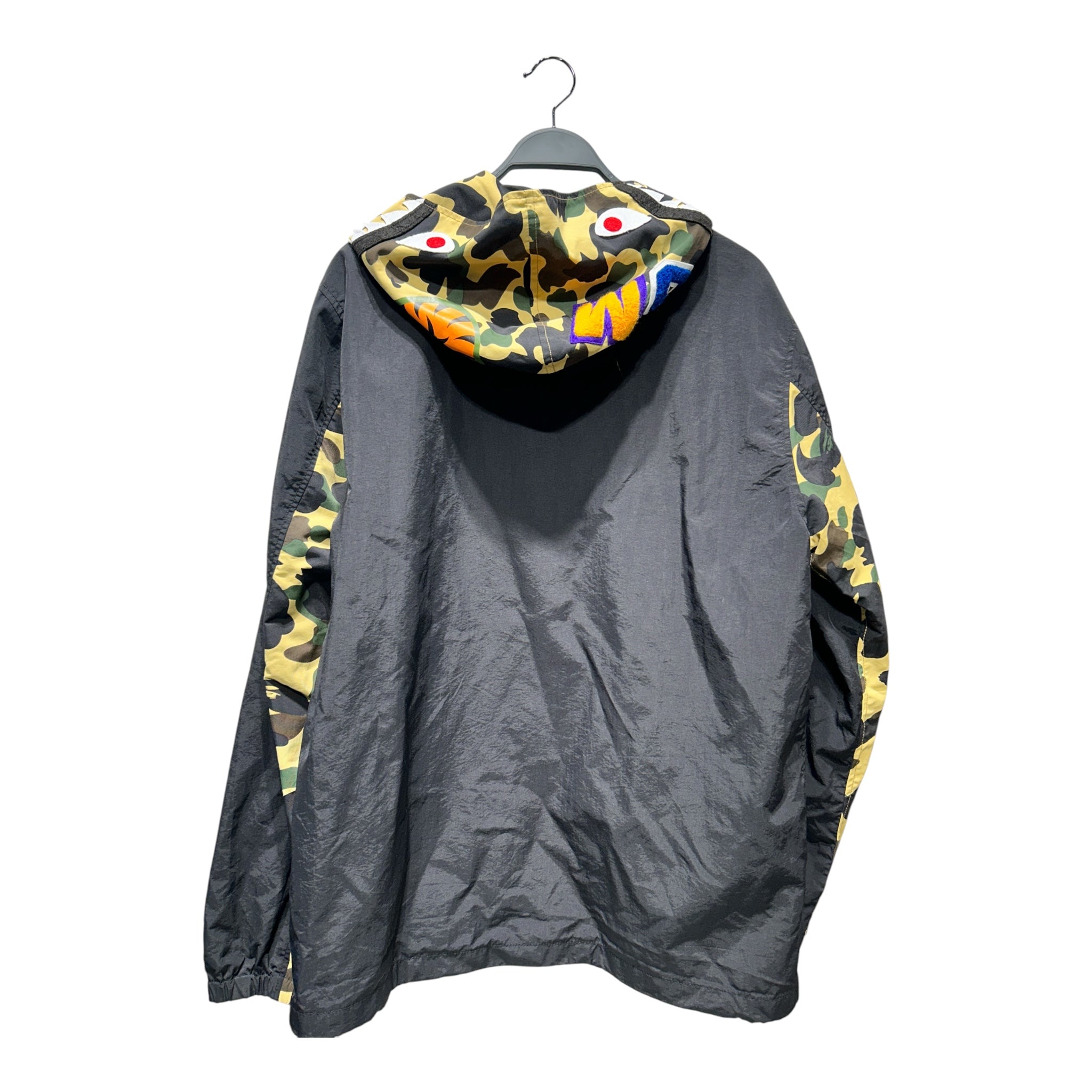 A BATHING APE/Zip Up Hoodie/XL/Camouflage/Nylon/BLK/SHARK HOOD view 2