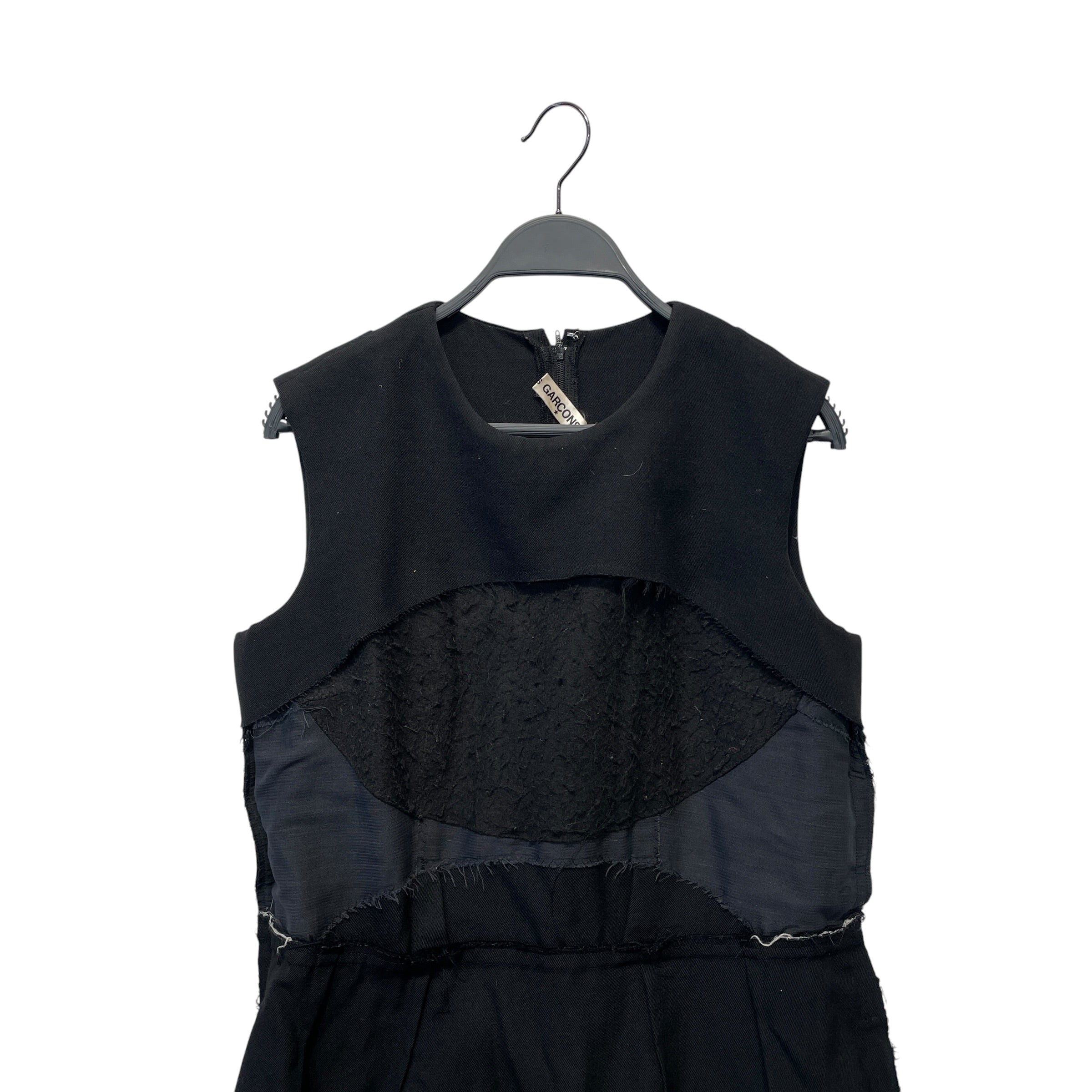 COMME des GARCONS/SL Dress/L/Wool/BLK/INSIDE OUT CONSTRUCTION view 2