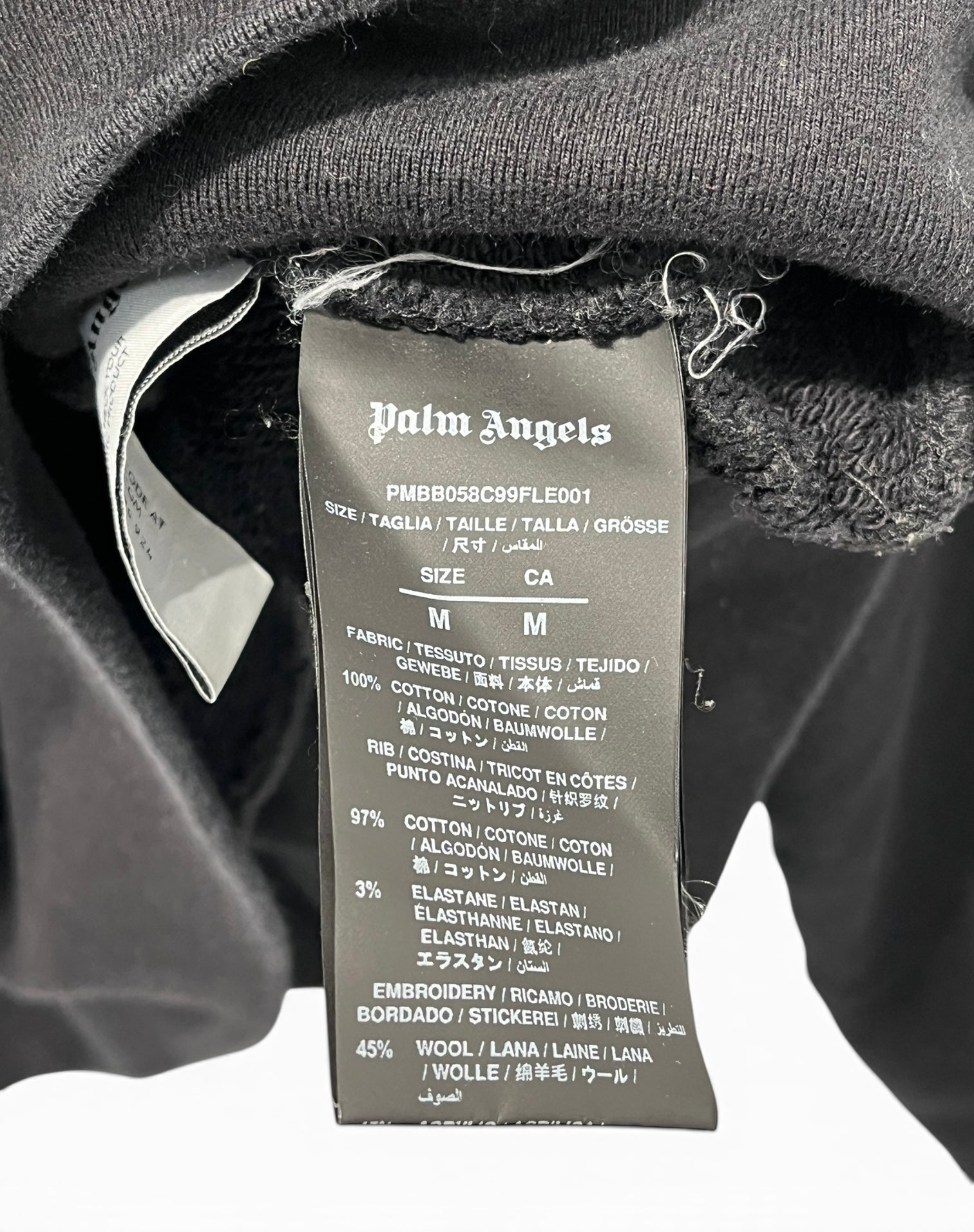 Palm Angels/Hoodie/M/Cotton/BLK/Pullover/pmbb058c99fle001 view 4