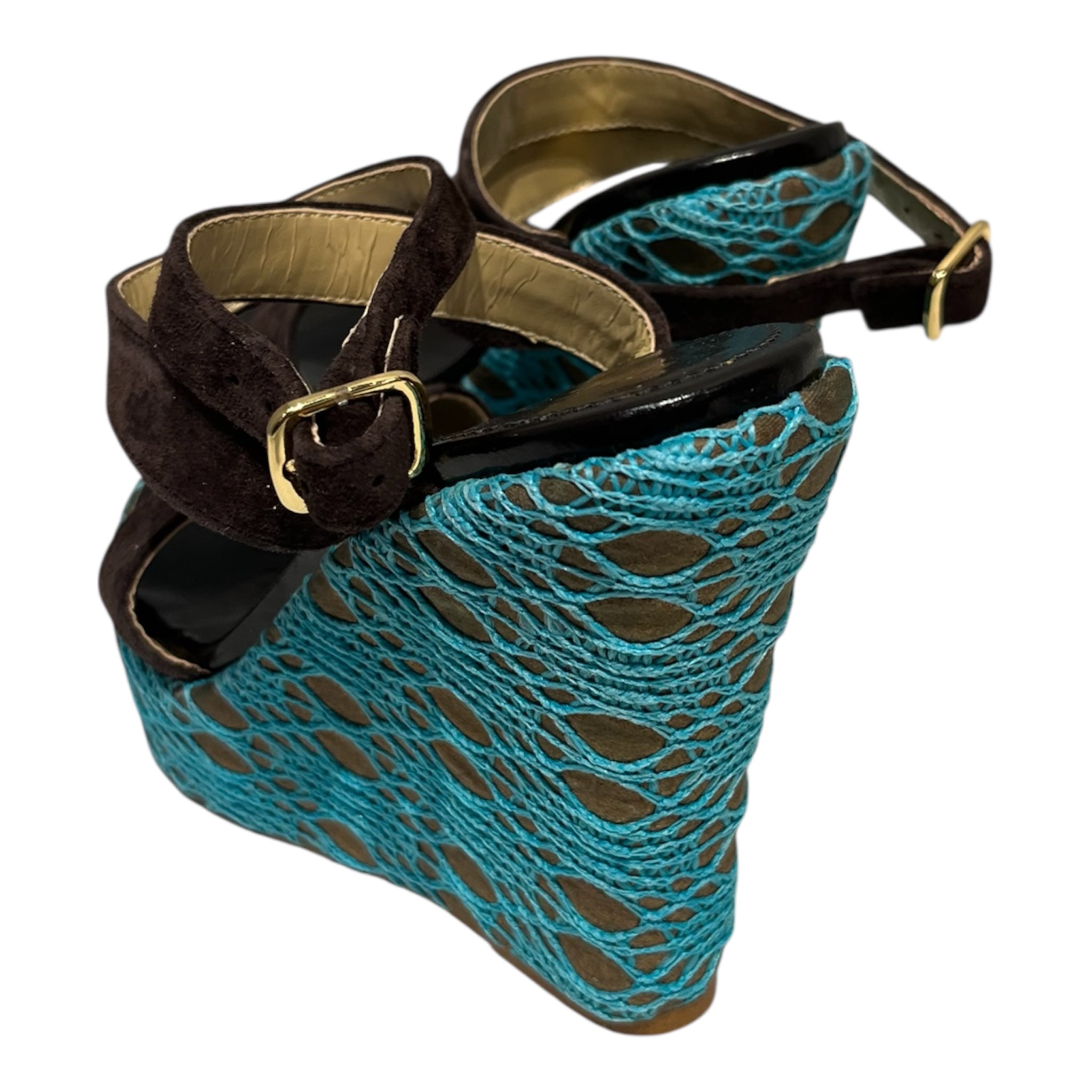 COLIN STUART/Heels/US 6/BLU/BLUE WRAPPED WEDGE view 2