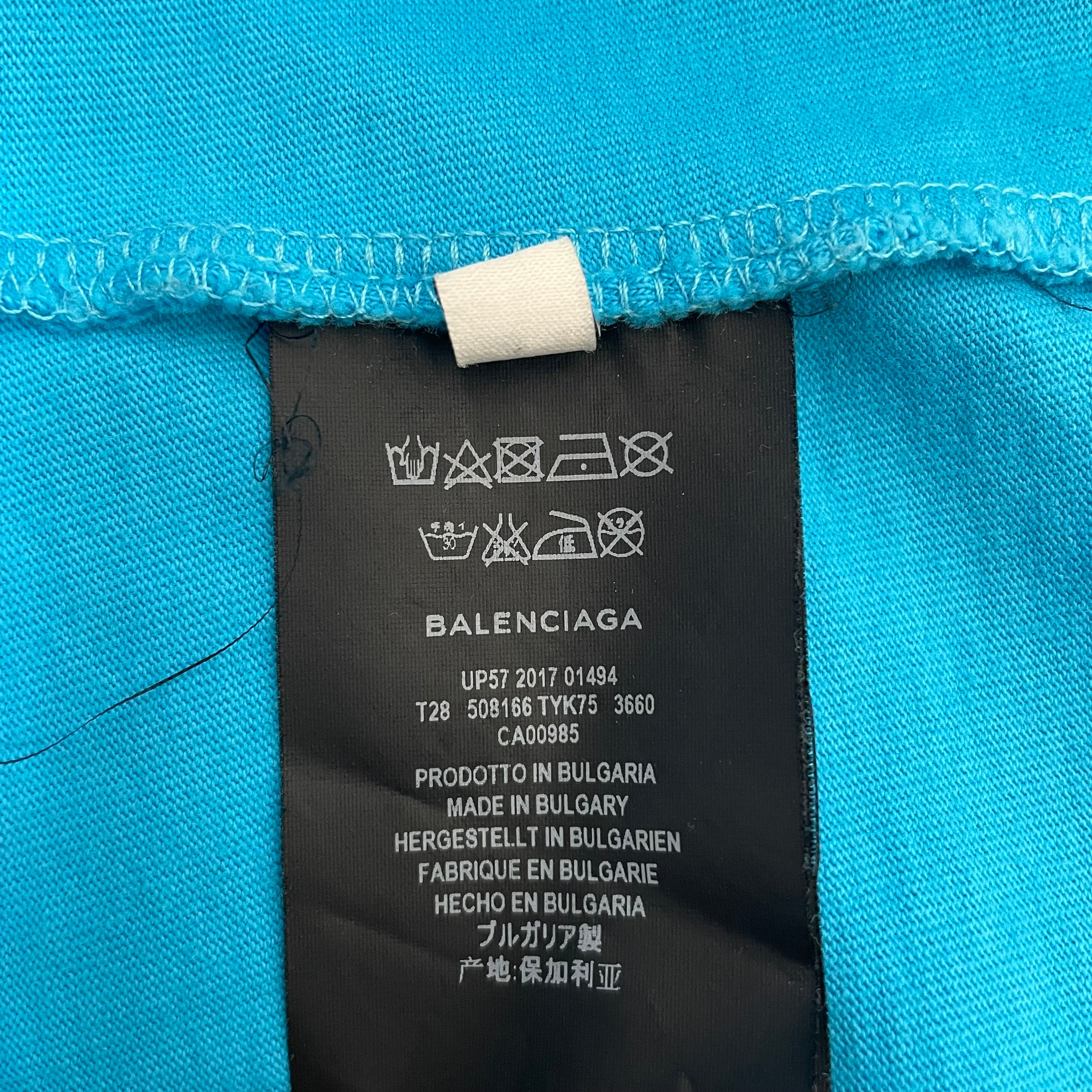 BALENCIAGA/Zip Up Hoodie/XS/Cotton/BLU/2017 PE18 WHITE DRAWSTRINGS view 4