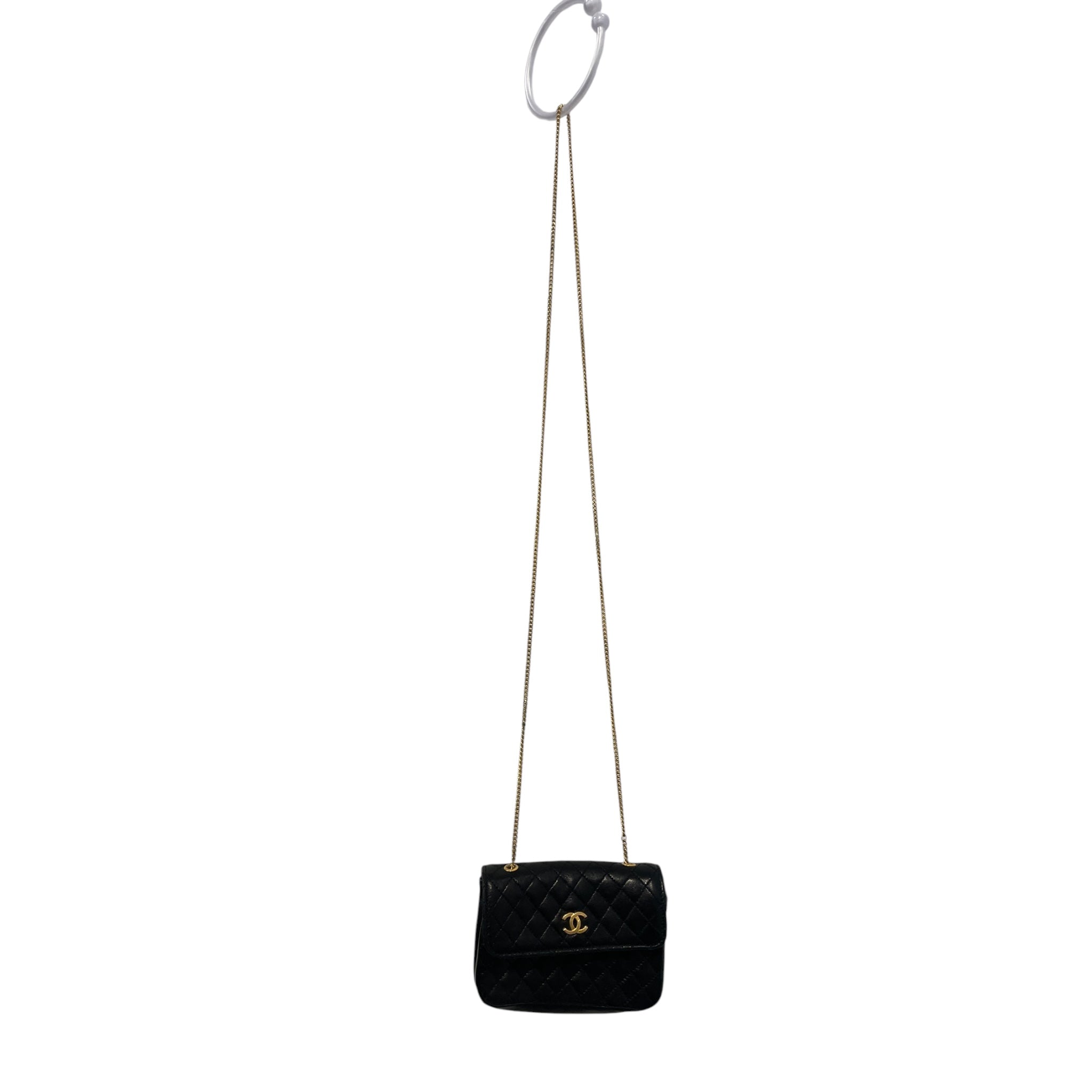 CHANEL/Bag/Leather/BLK/VTG 90S MICRO FLAP BAG view 1