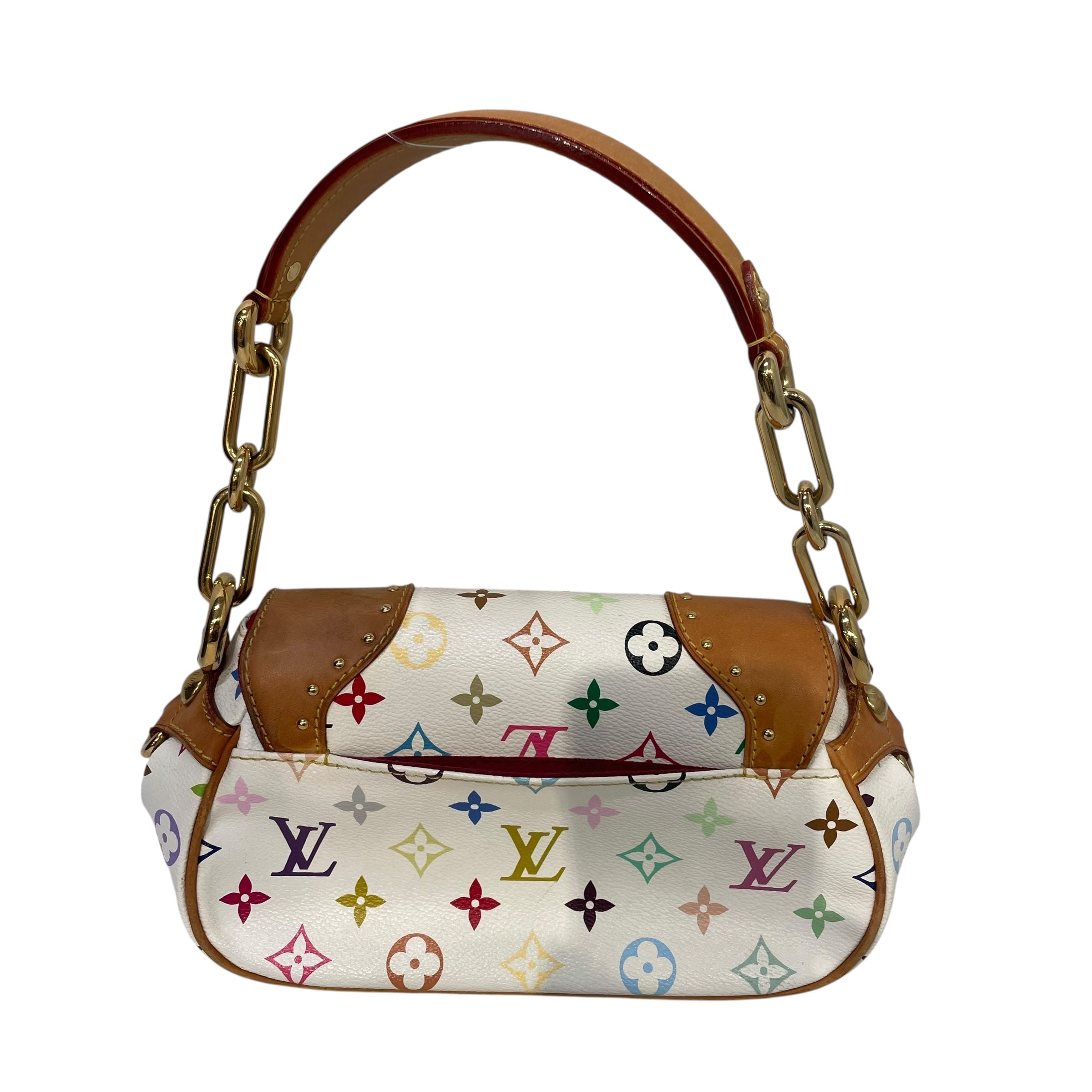 LOUIS VUITTON/Hand Bag/Monogram/Leather/WHT/multi color monogram marilyn view 2