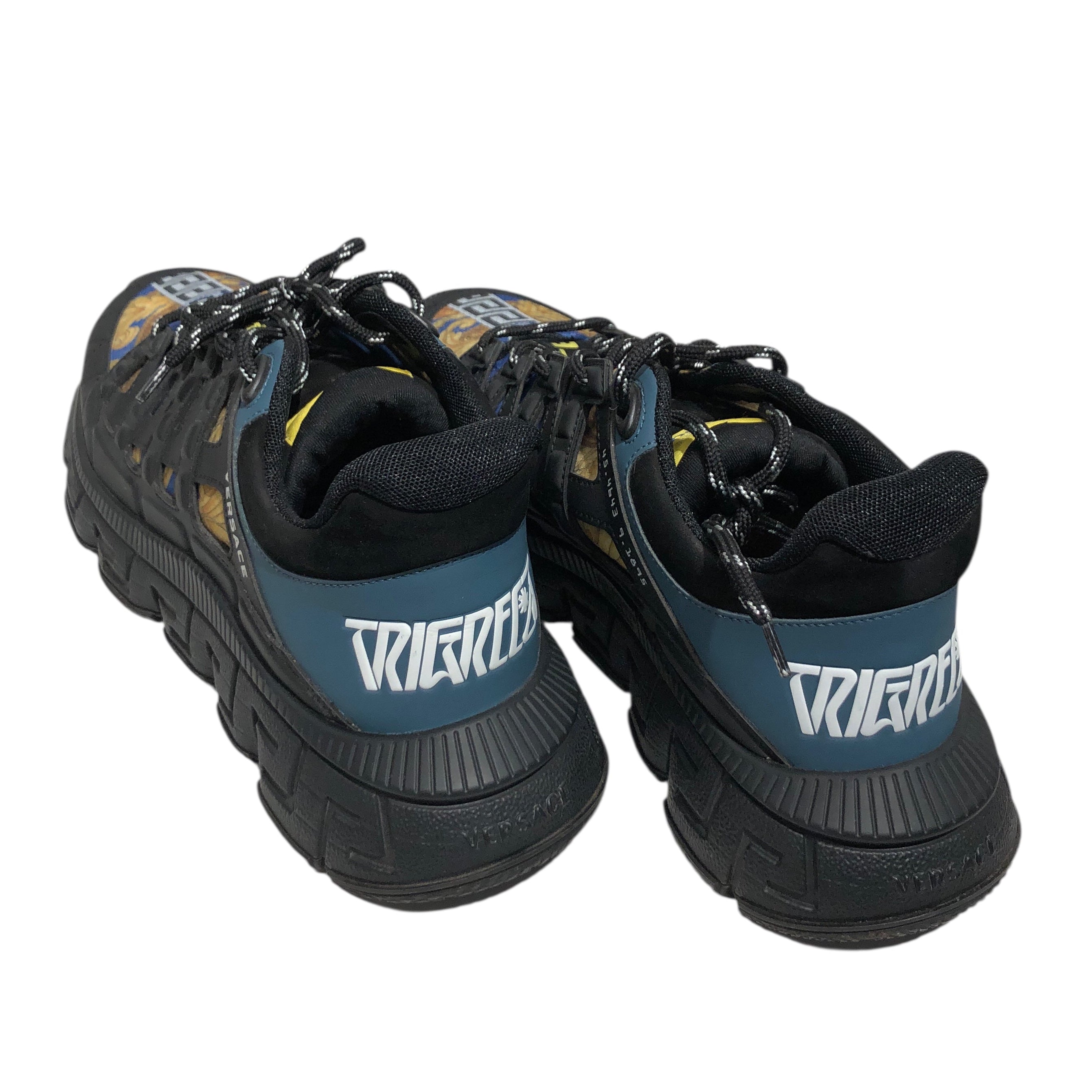 VERSACE/Low-Sneakers/EU 44/All Over Print/Polyester/BLU/VERSACE TRIGRECA SNEAKERS view 2