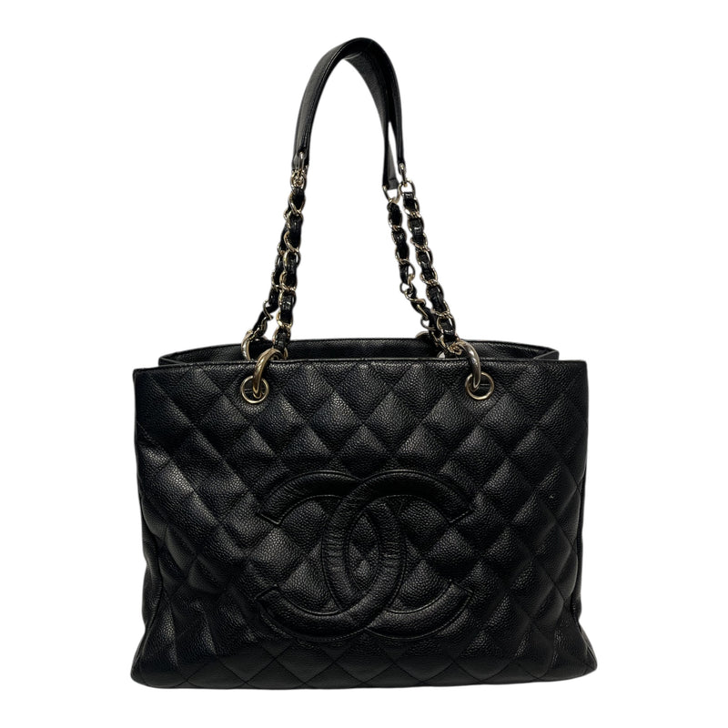 CHANEL/Hand Bag/Leather/BLK/caviar grand shoppig tote