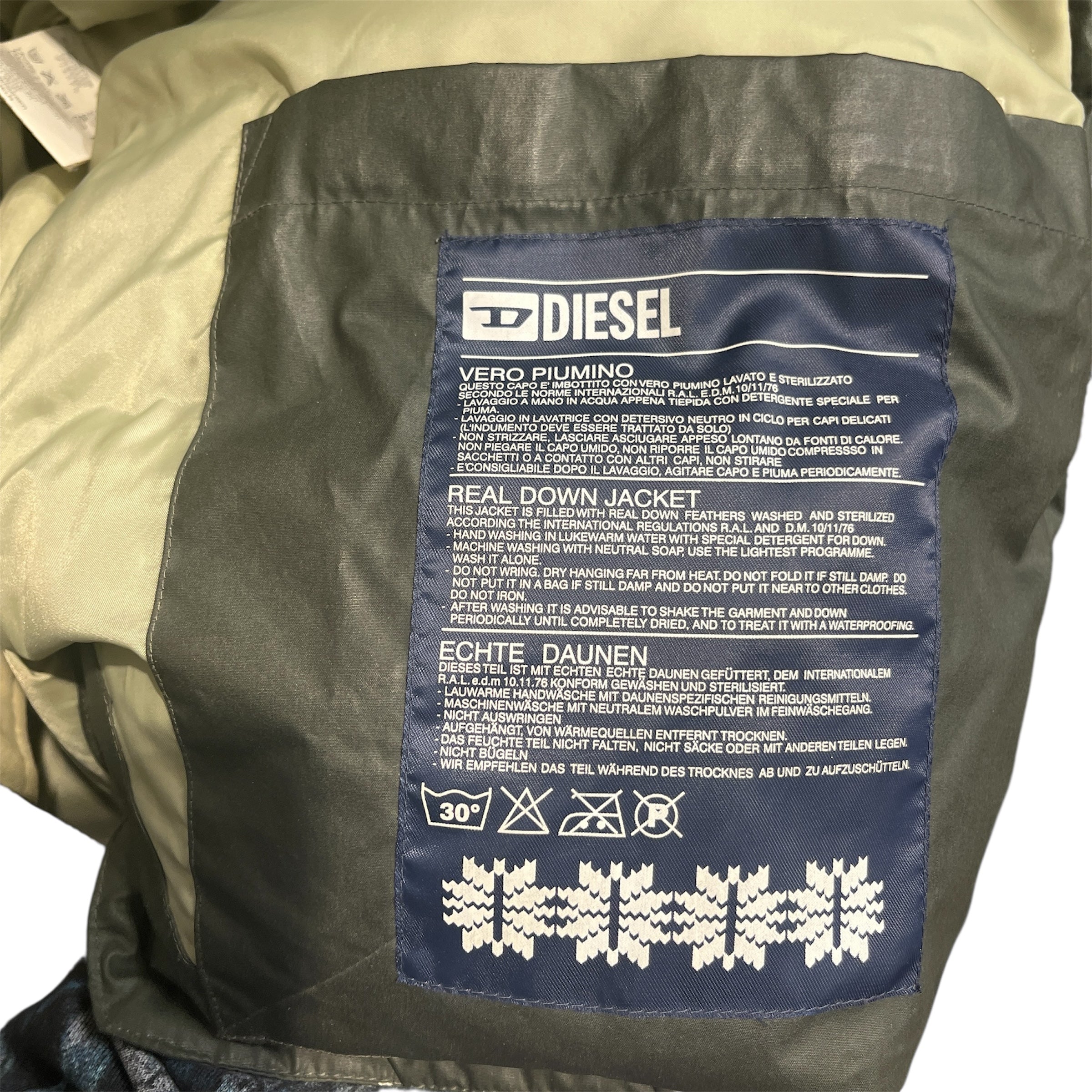 DIESEL/Puffer Jkt/S/Cotton/GRN/TRENCH PUFFER COAT view 3