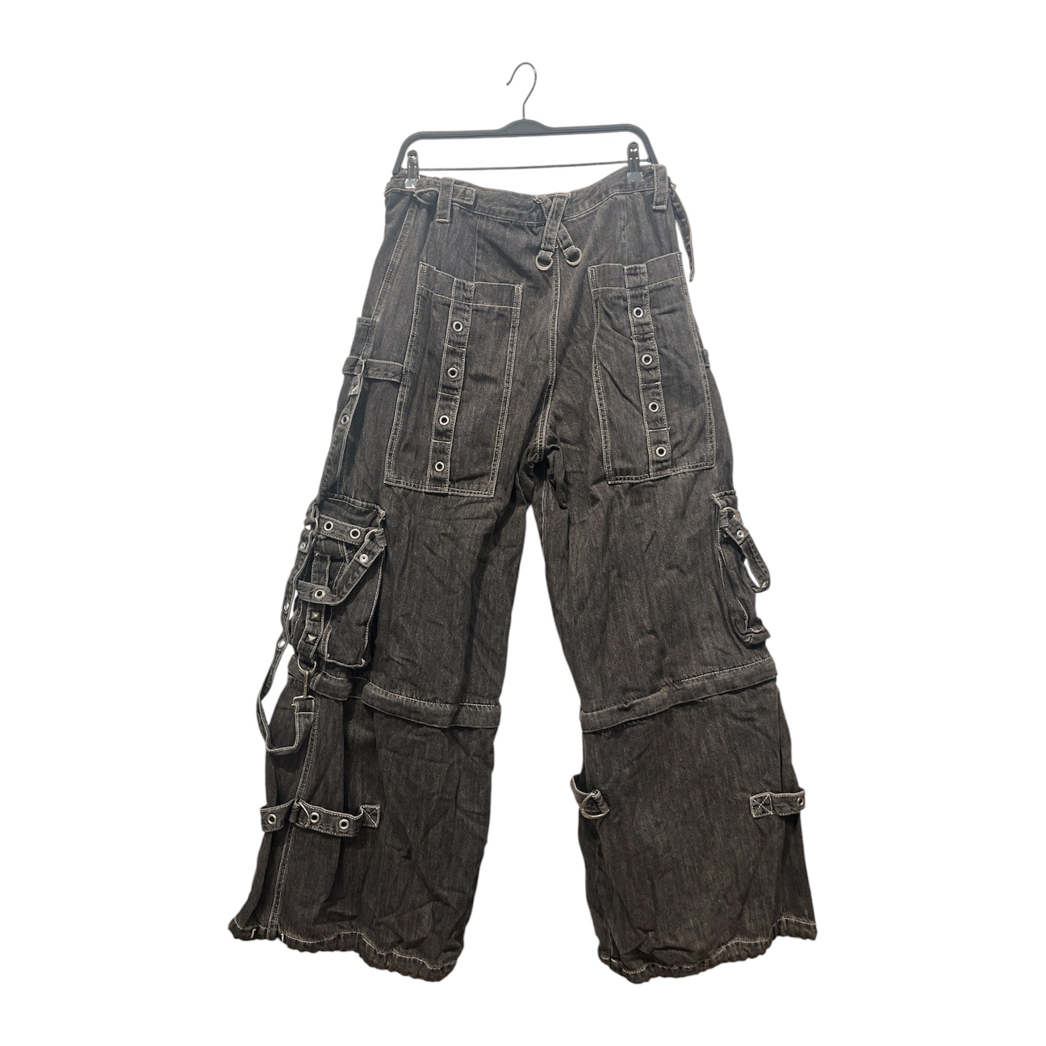 TRIPP NYC/Pants/L/Denim/GRY/studded/zip off shorts view 2