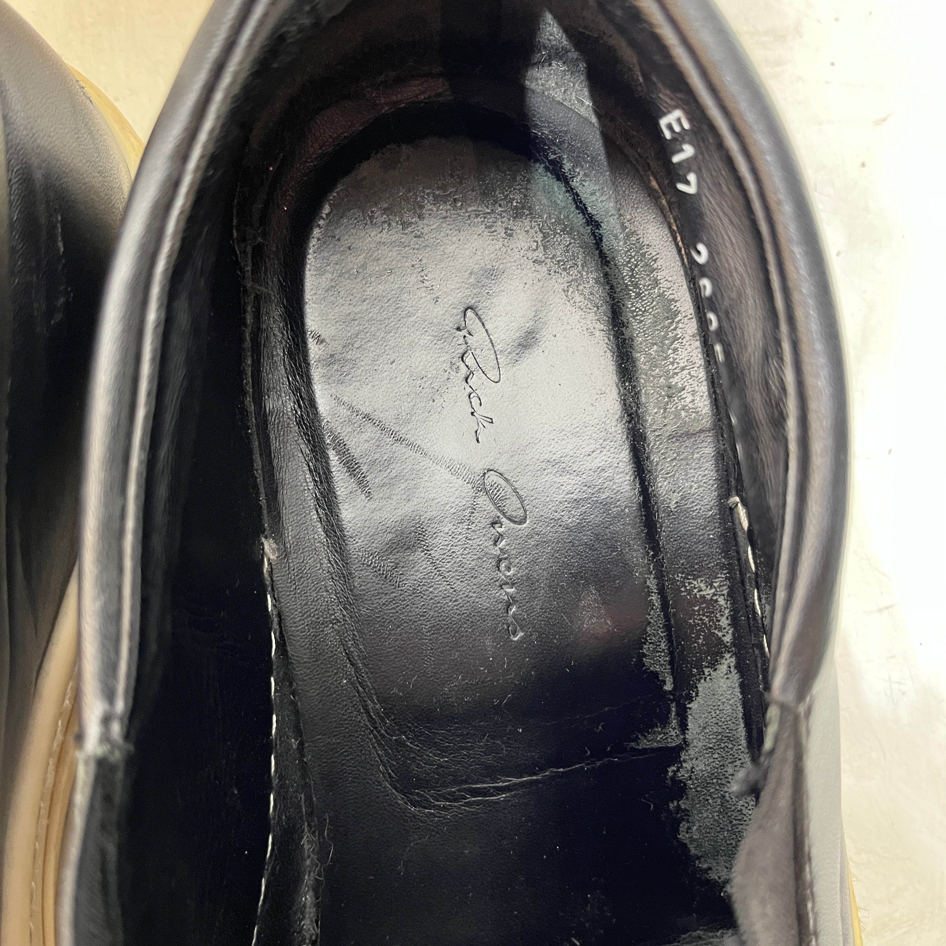 Rick Owens/Low-Sneakers/EU 45/Leather/BLK/Slip on/no lace view 3