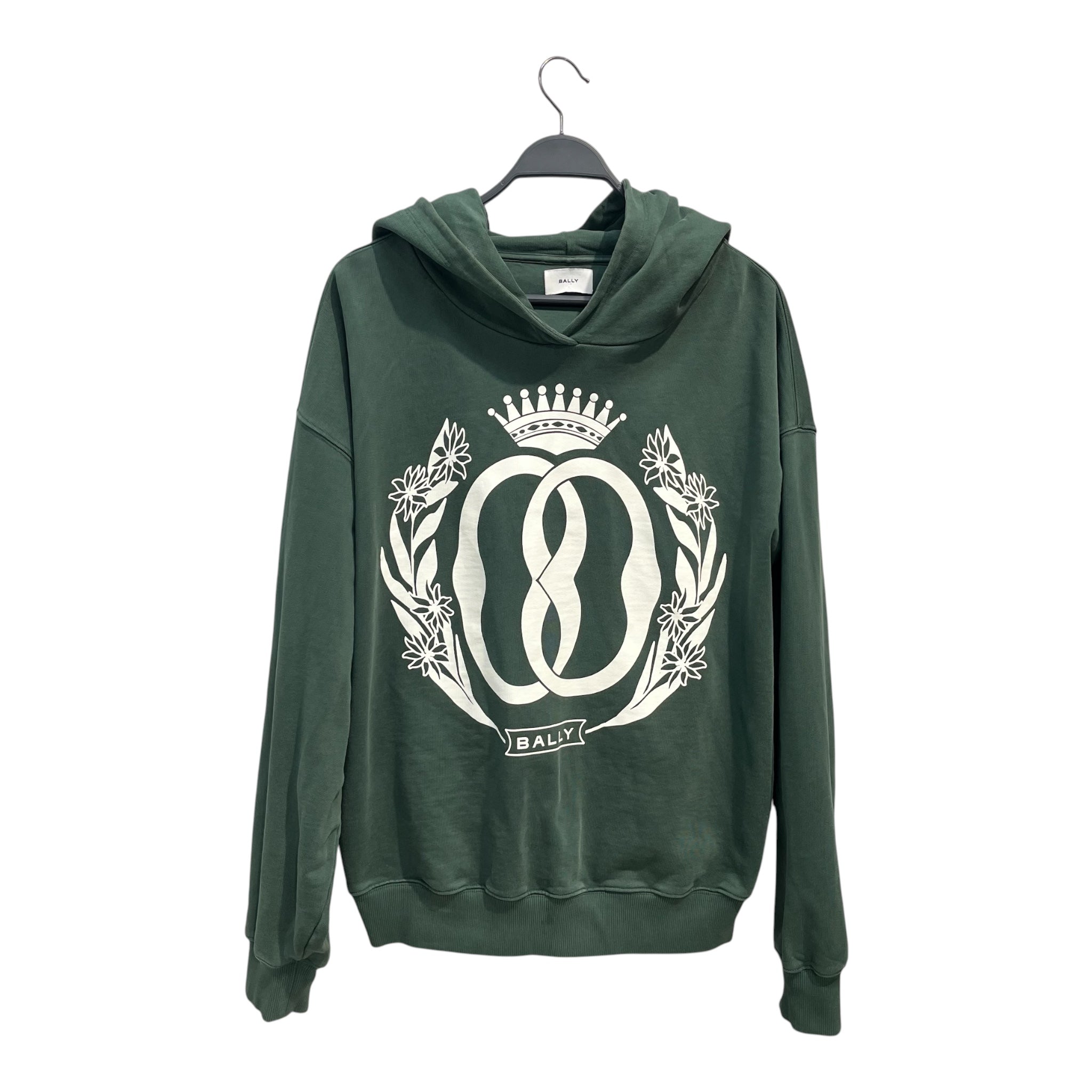 BALLY/Hoodie/42/Cotton/GRN/WHITE BALLY LOGO view 1