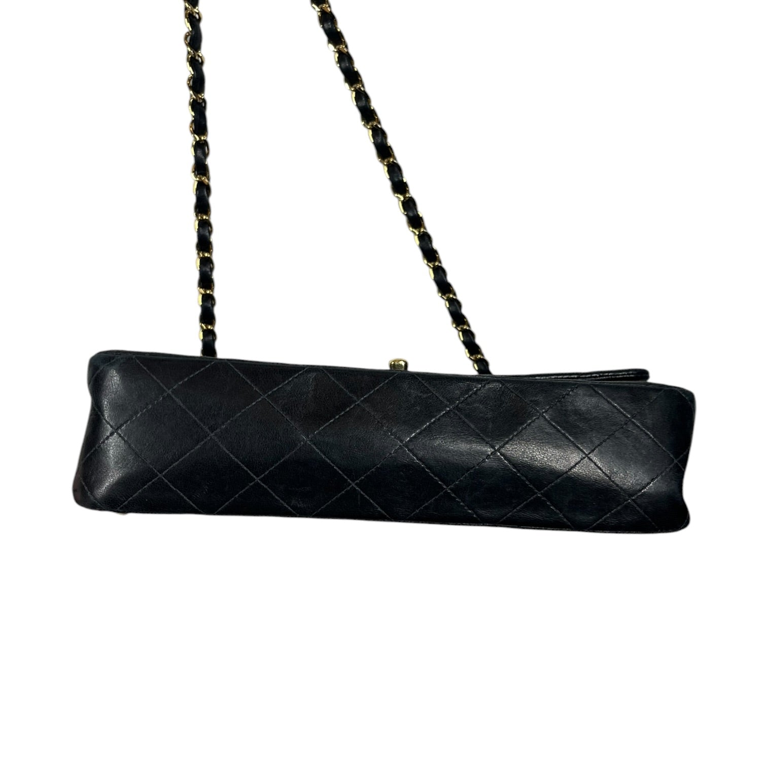 CHANEL/Hand Bag/Leather/BLK/Quilted medium double flap view 4