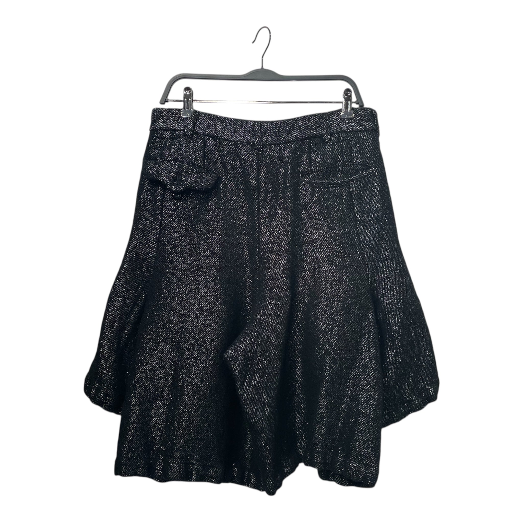 COMME des GARCONS/Shorts/M/Wool/BLK/Glitter/ DOUBLE LEG SHORTS view 2