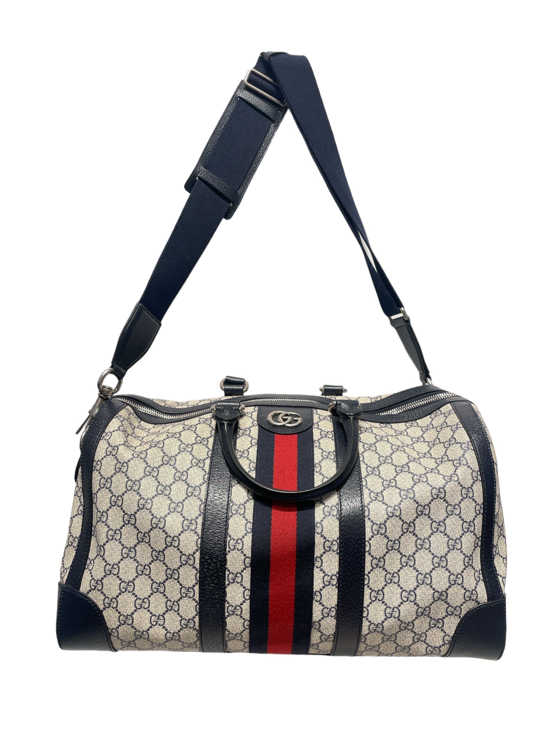 GUCCI/Cross Body Bag/OS/Monogram/Leather/BEG/Ophidia  GG supreme travel bag view 1