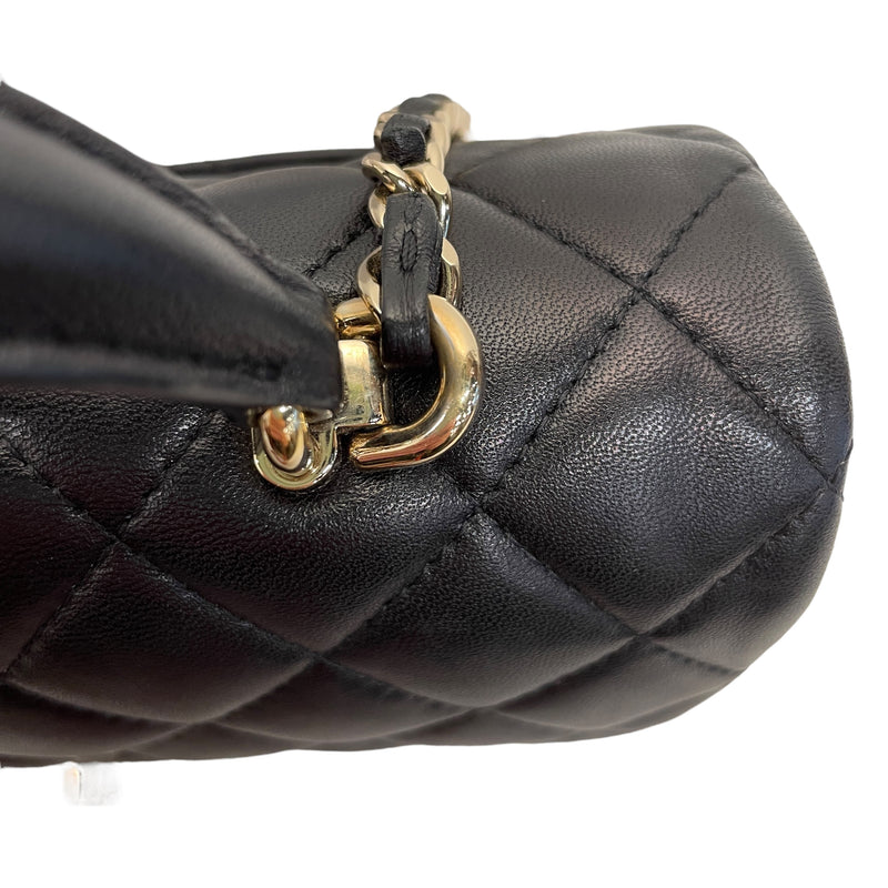 CHANEL/Hand Bag/Leather/BLK/P743U6TK
