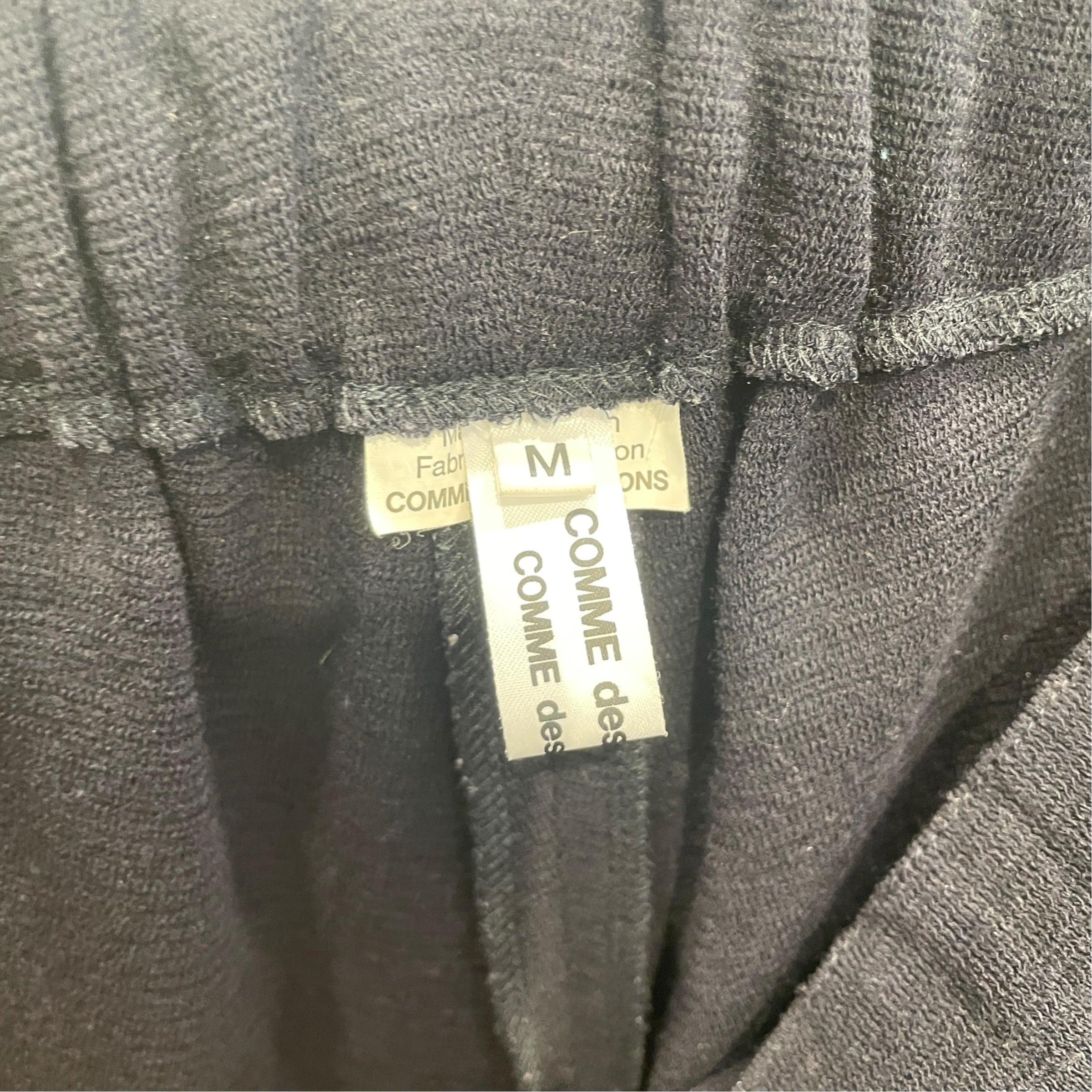 COMME des GARCONS/Straight Pants/M/Cotton/NVY/STRETCH WAIST SOFT PANT view 3