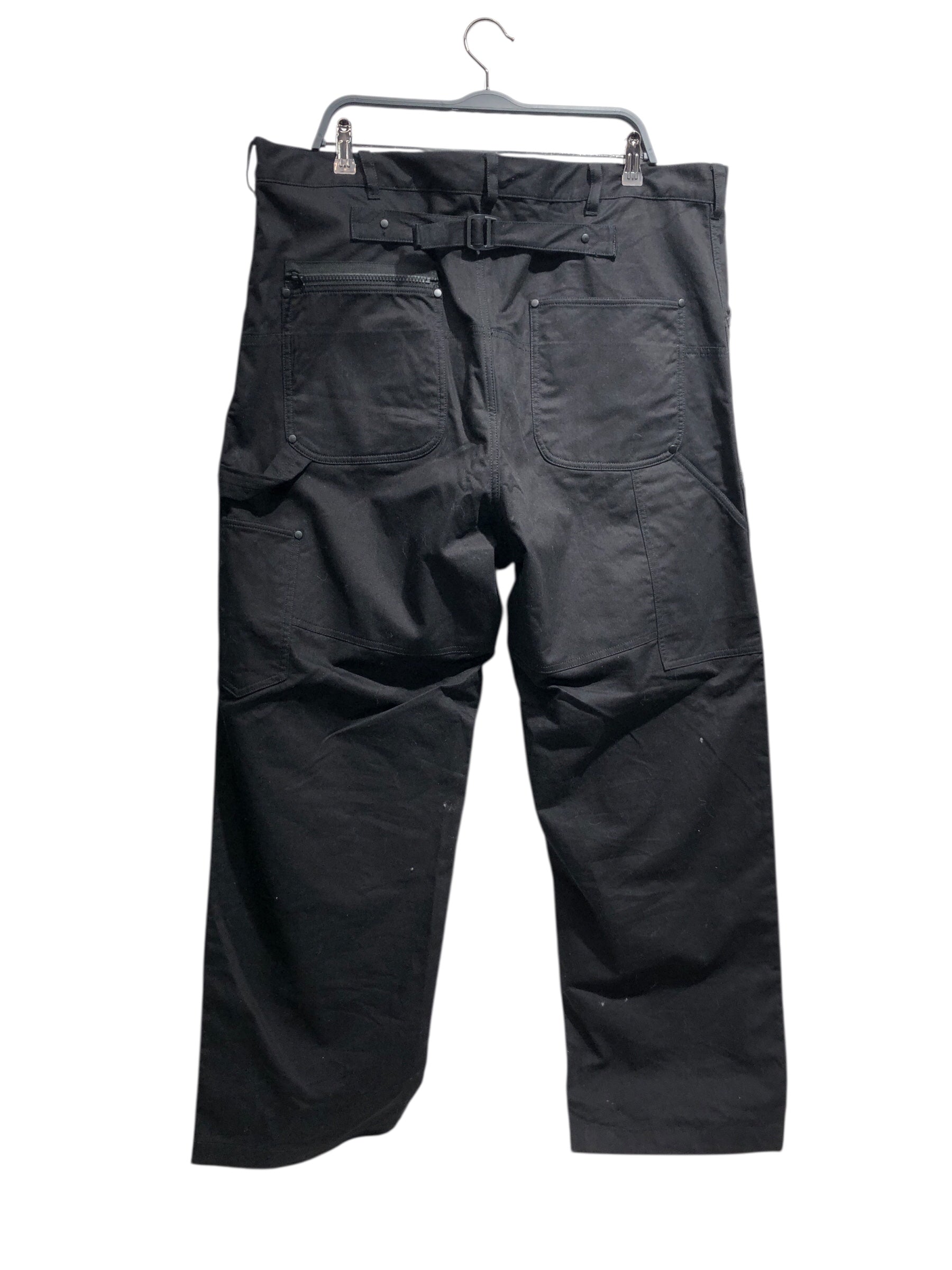 Y-3/Carpenter Pants/M/Cotton/BLK/double knee view 2