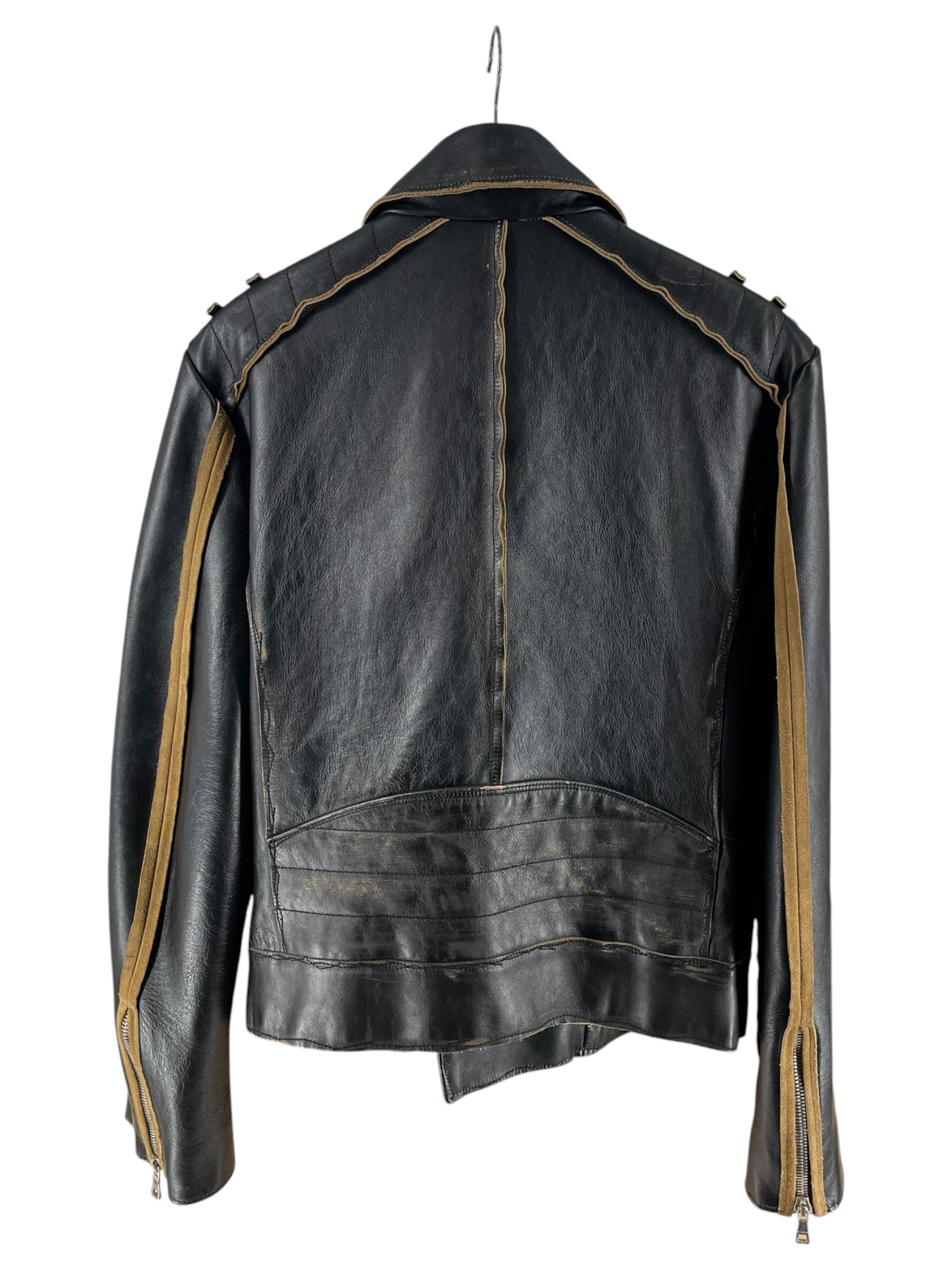 BALMAIN/Leather Jkt/52/Leather/BLK/TD174LC04 AGED BIKER view 2