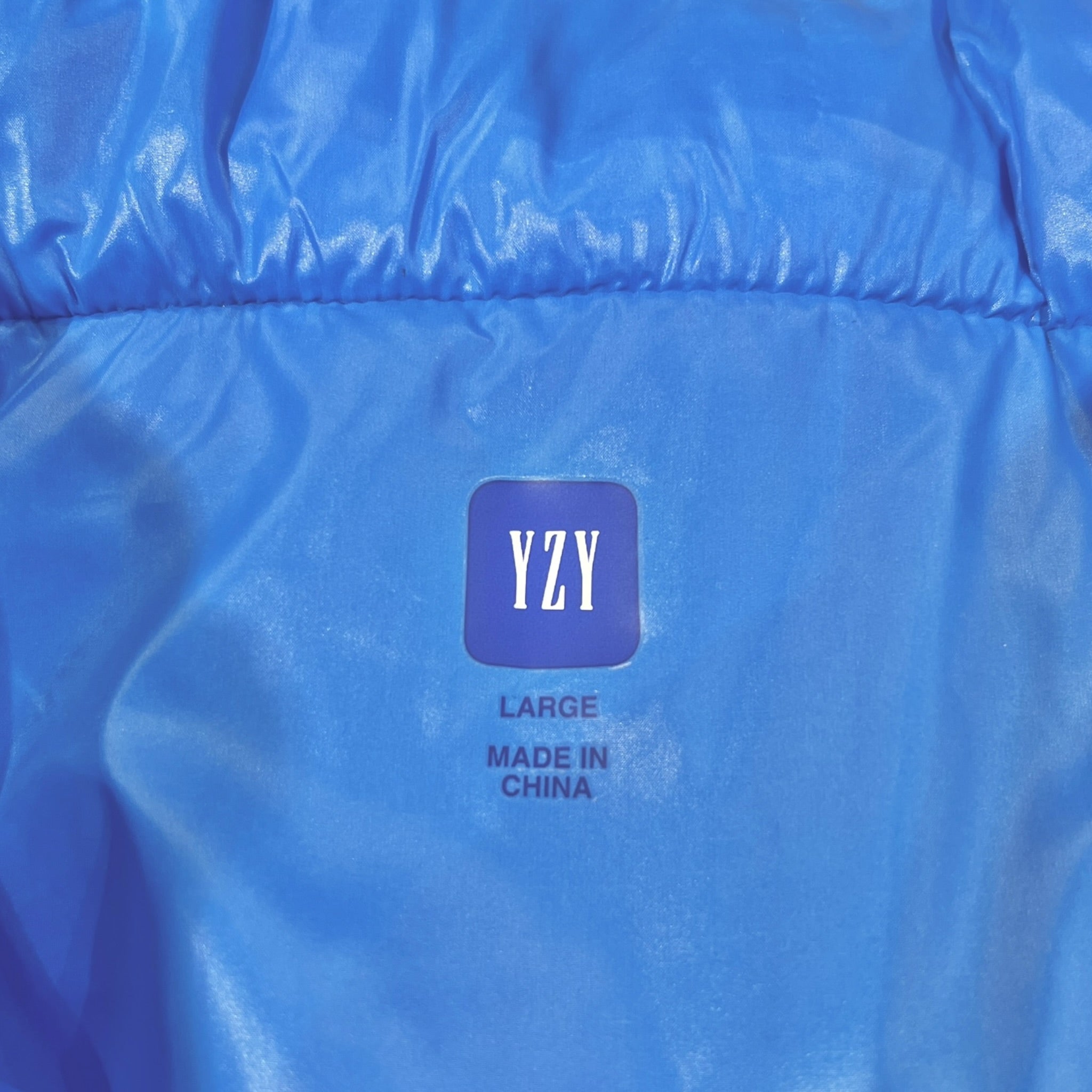 YEEZY/Puffer Jkt/L/Nylon/BLU/Blue Round Jacket view 4
