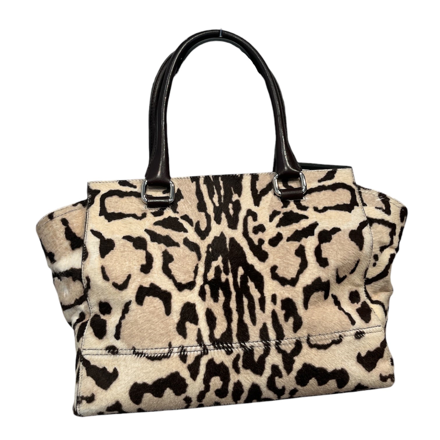 COACH/Hand Bag/Animal Pattern/Fur/WHT/OCELOT CALFHAIR CANDACE view 2