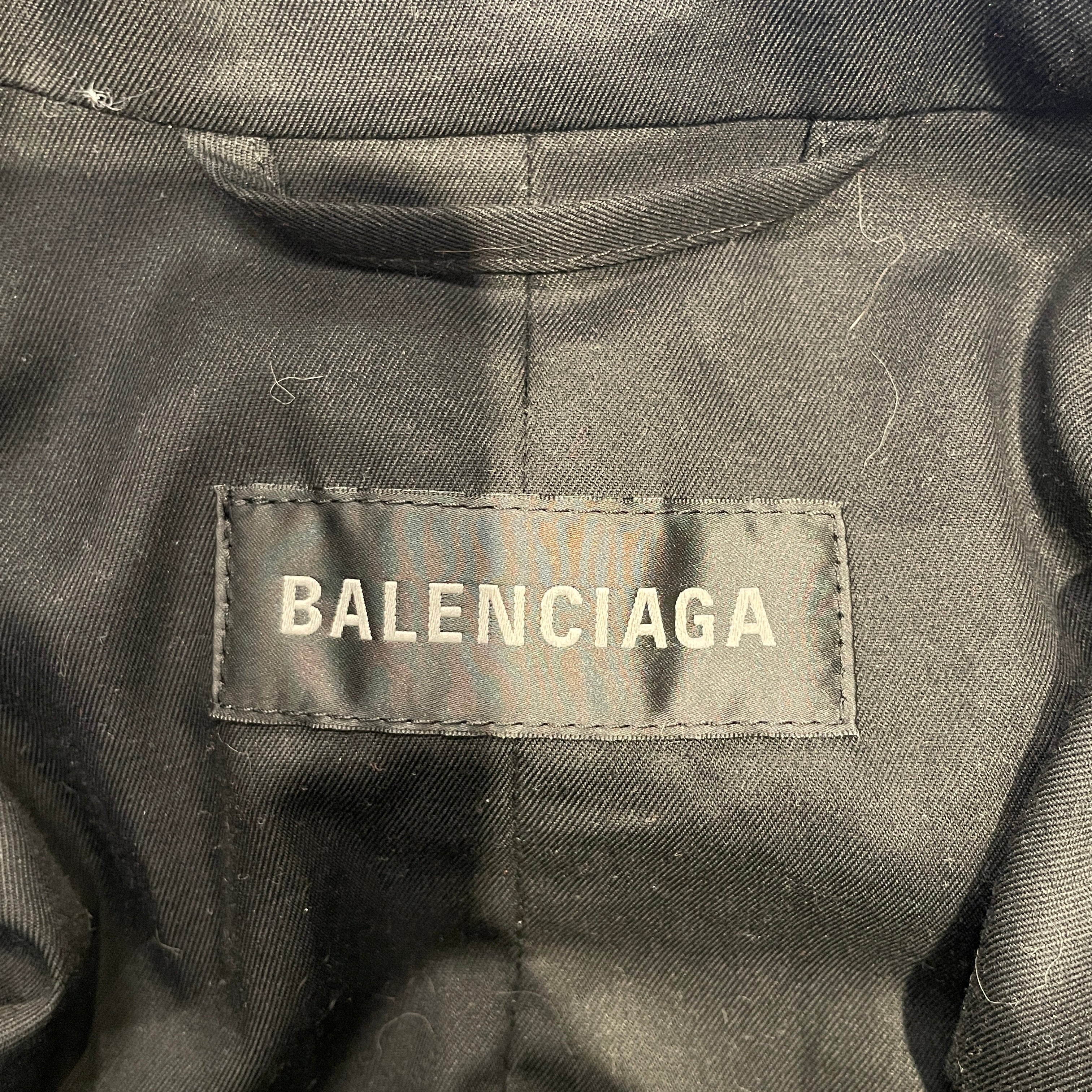 BALENCIAGA/Trench Coat/2/Cotton/BLK/Double Breasted/MAXI PADDED DOWN COAT view 3