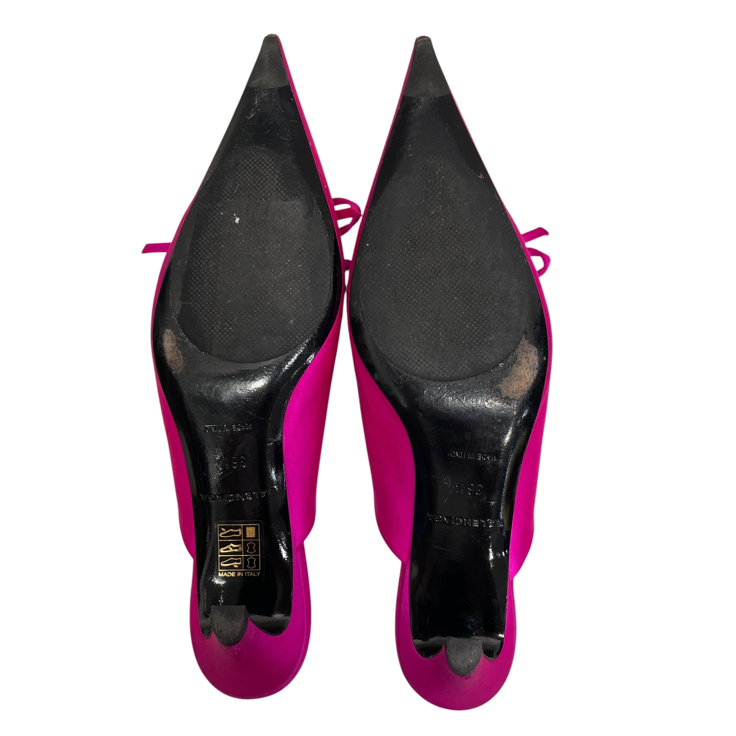 BALENCIAGA/Heels/EU 36.5/Nylon/PNK/POINTED TOE SLIP ON view 4