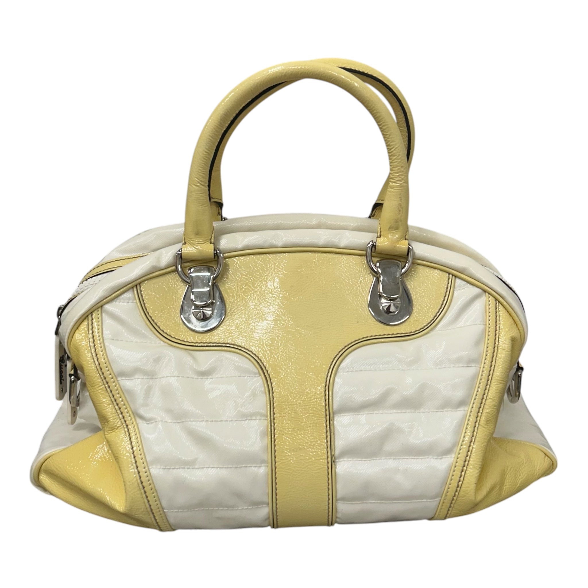 GUCCI/Boston Bag/Stripe/Leather/YEL/Snow Glam view 2