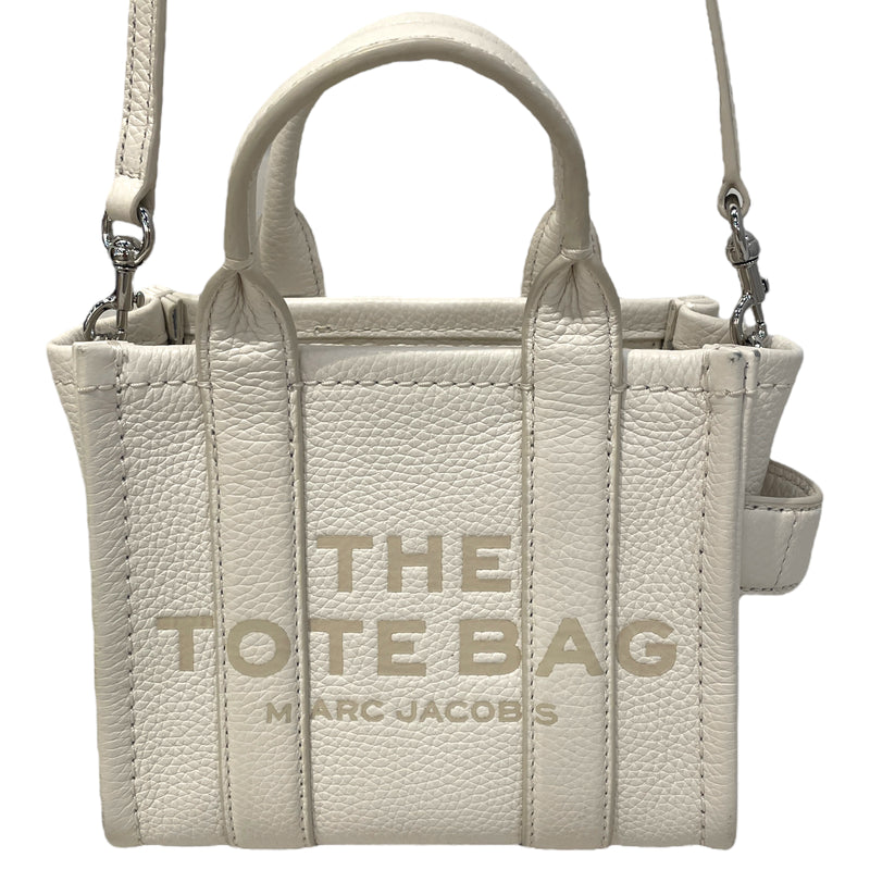 MARC JACOBS/Cross Body Bag/Leather/WHT/The Tote Bag