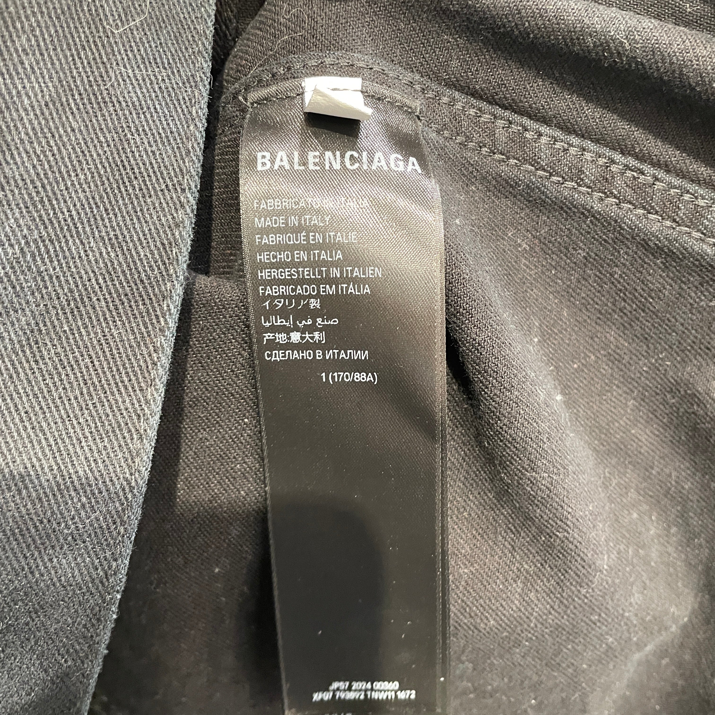 BALENCIAGA/Denim Jkt/1/Denim/BLK/BB BACK LOGO JKT view 4
