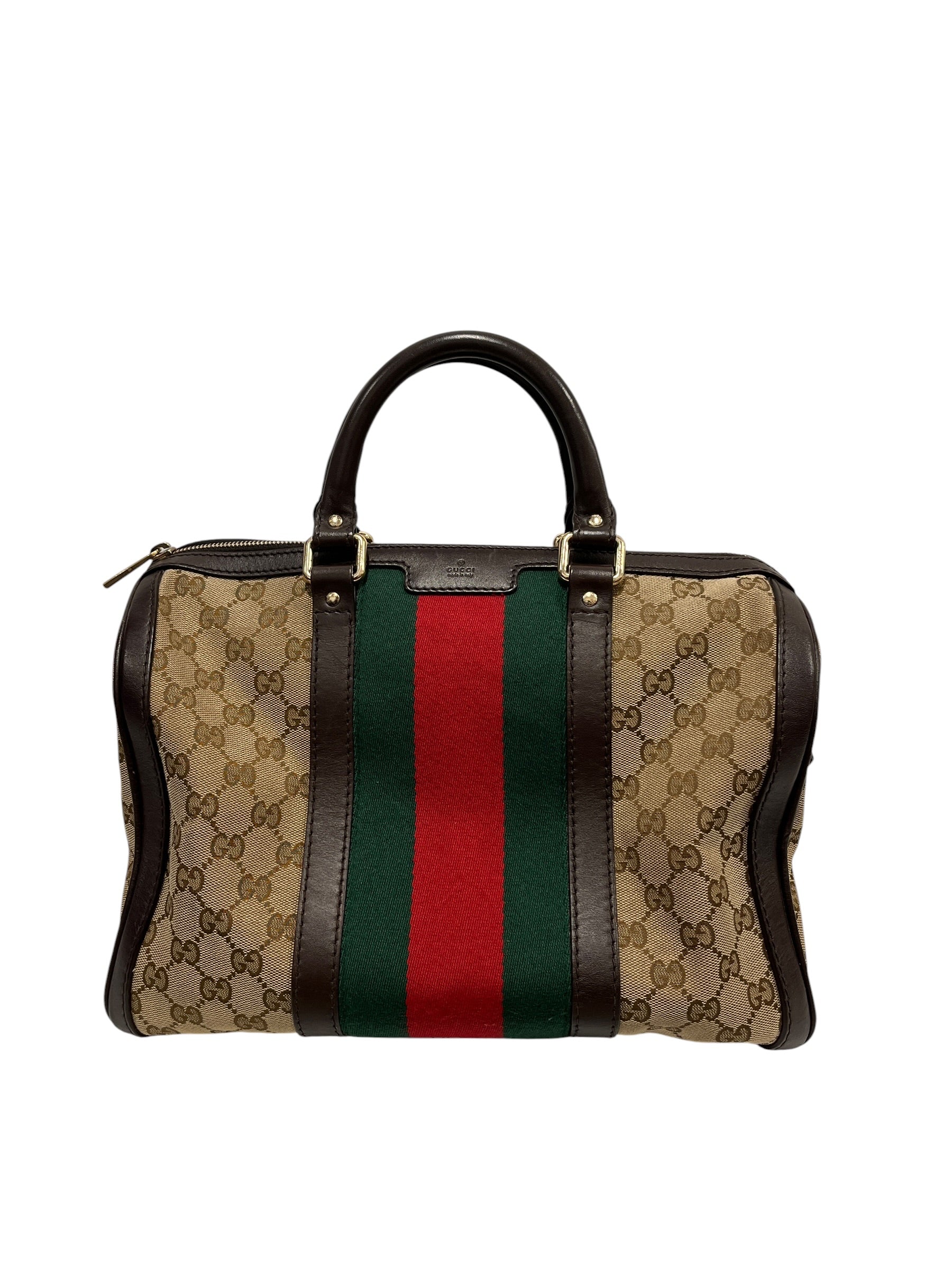 GUCCI/Boston Bag/Monogram/Cotton/BRW/GG Canvas Boston Bag view 1