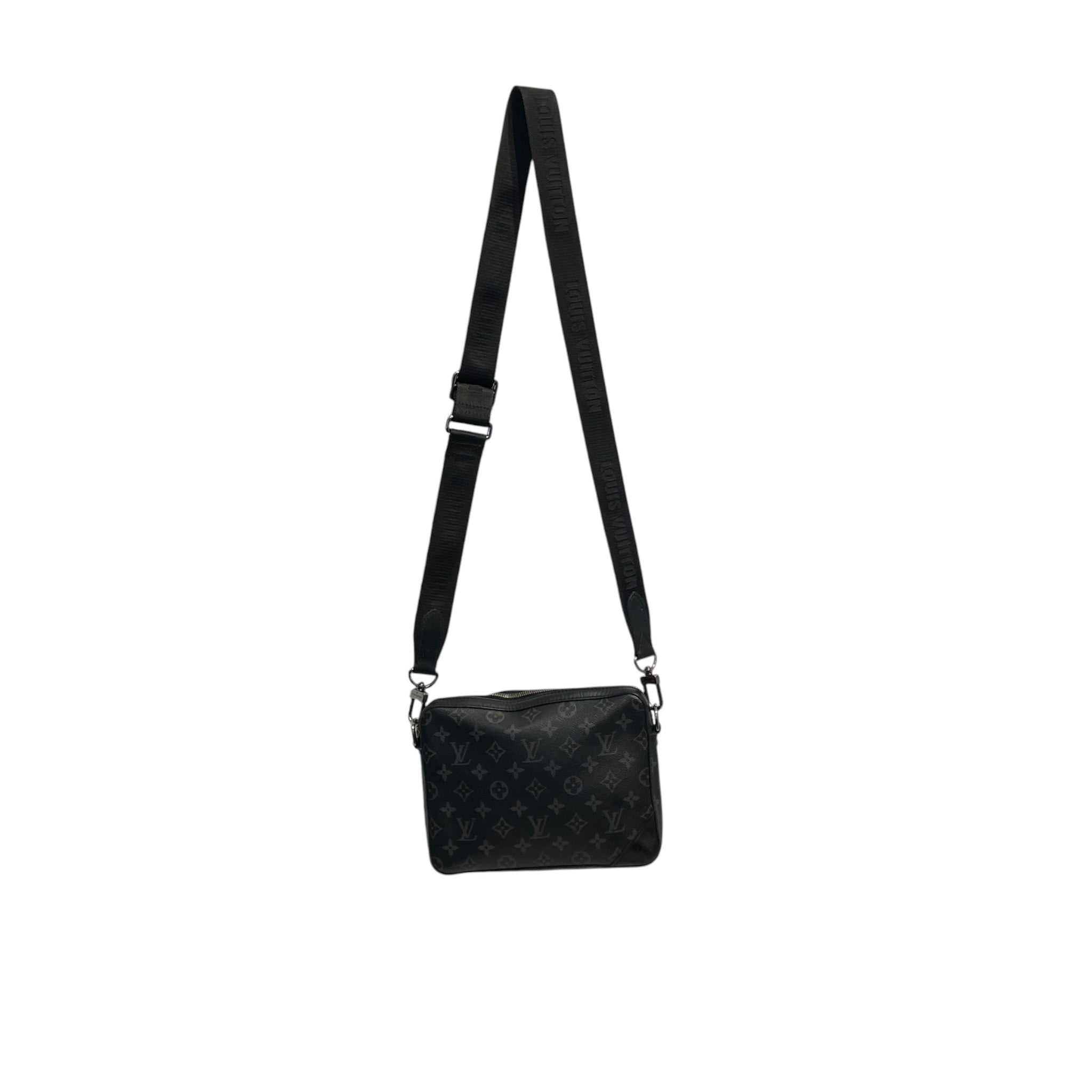 LOUIS VUITTON/Cross Body Bag/Monogram/Leather/BLK/REVERSE MONOGRAM ECLIPSE view 2