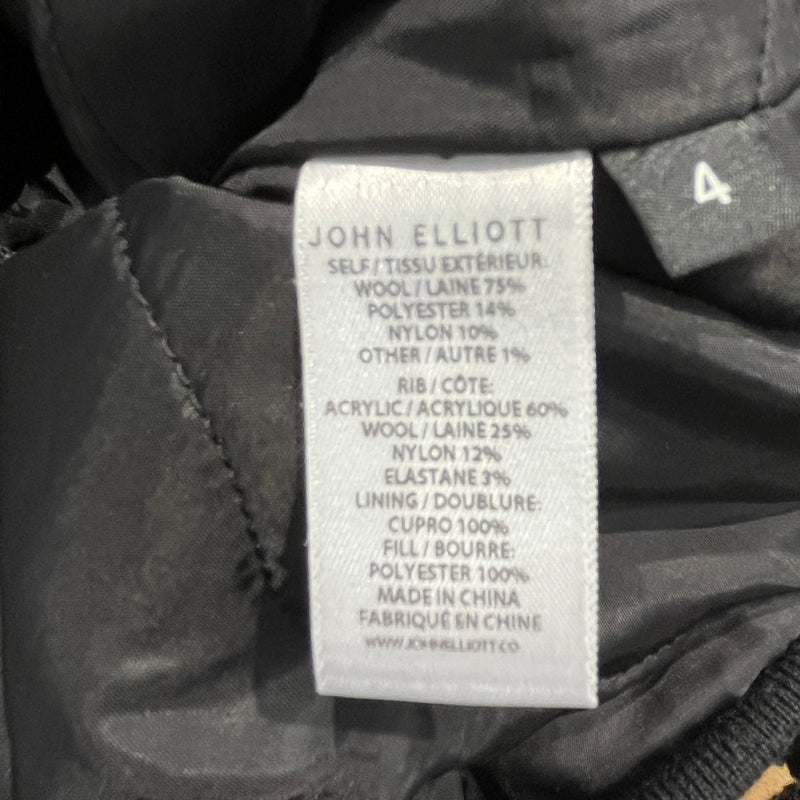JOHN ELLIOTT/Jacket/L/Wool/BLK/Houndstooth Check/JOHN ELLIOT WOOL JKT