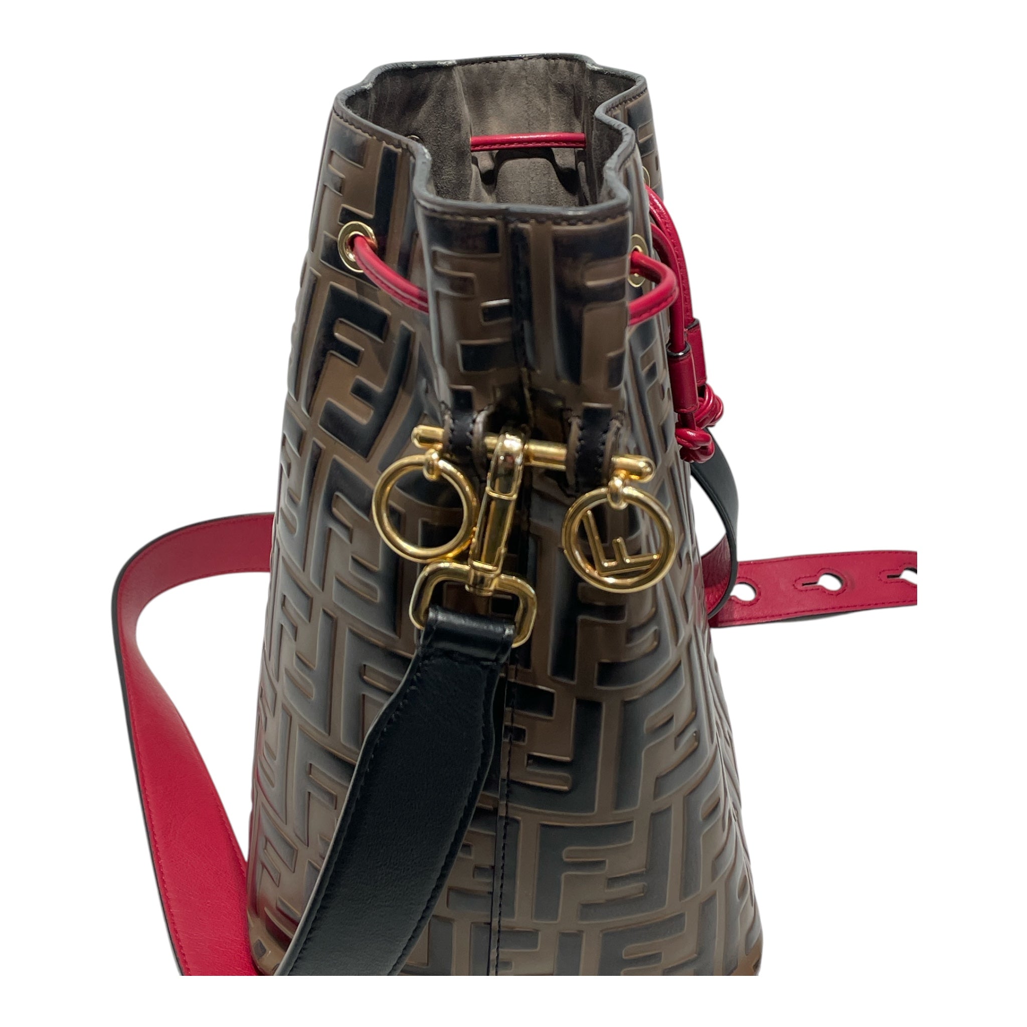FENDI/Cross Body Bag/Monogram/Leather/BRW/Mon Tresor Bucket Bag view 4