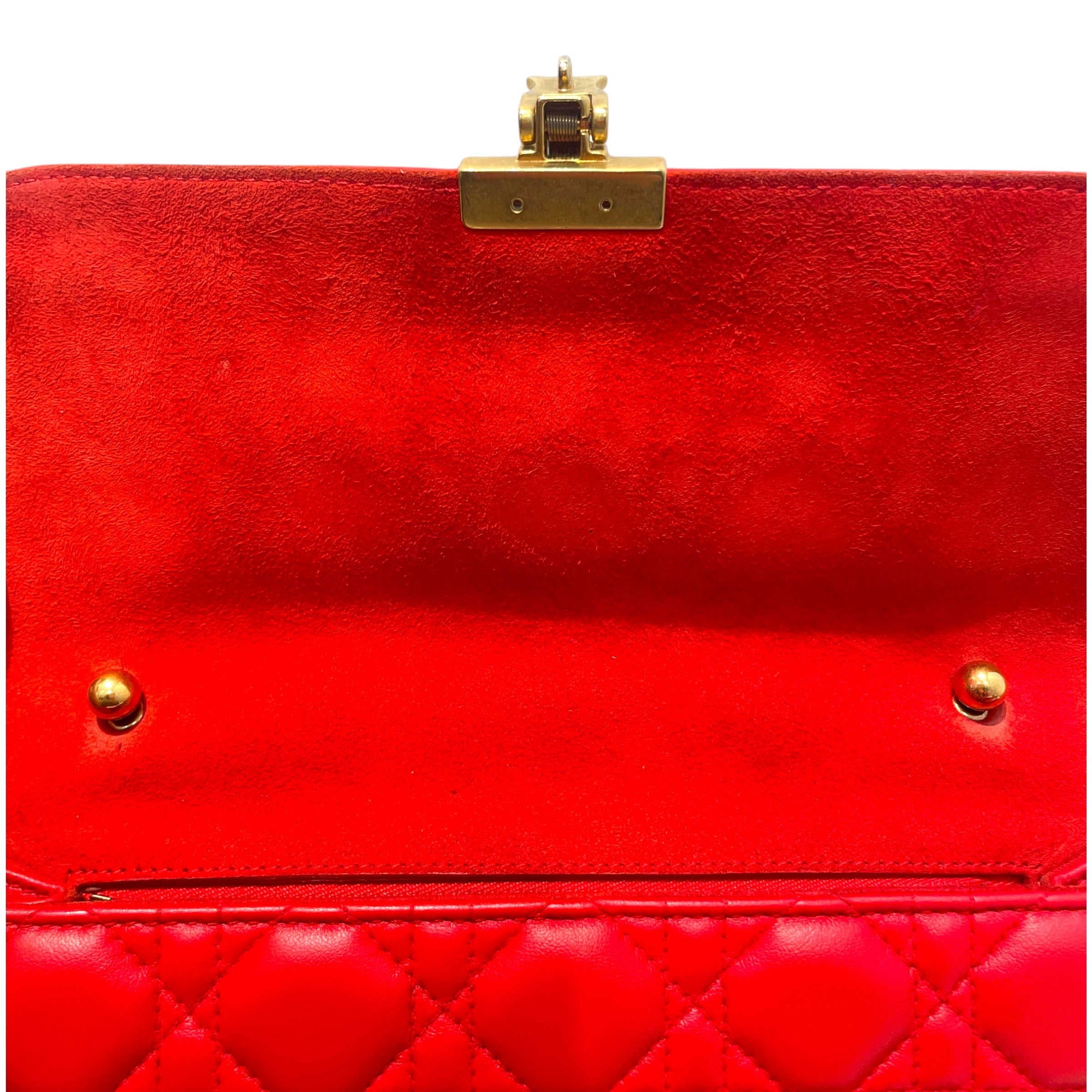 Christian Dior/Cross Body Bag/Leather/RED/Cannage Dioraddict view 7