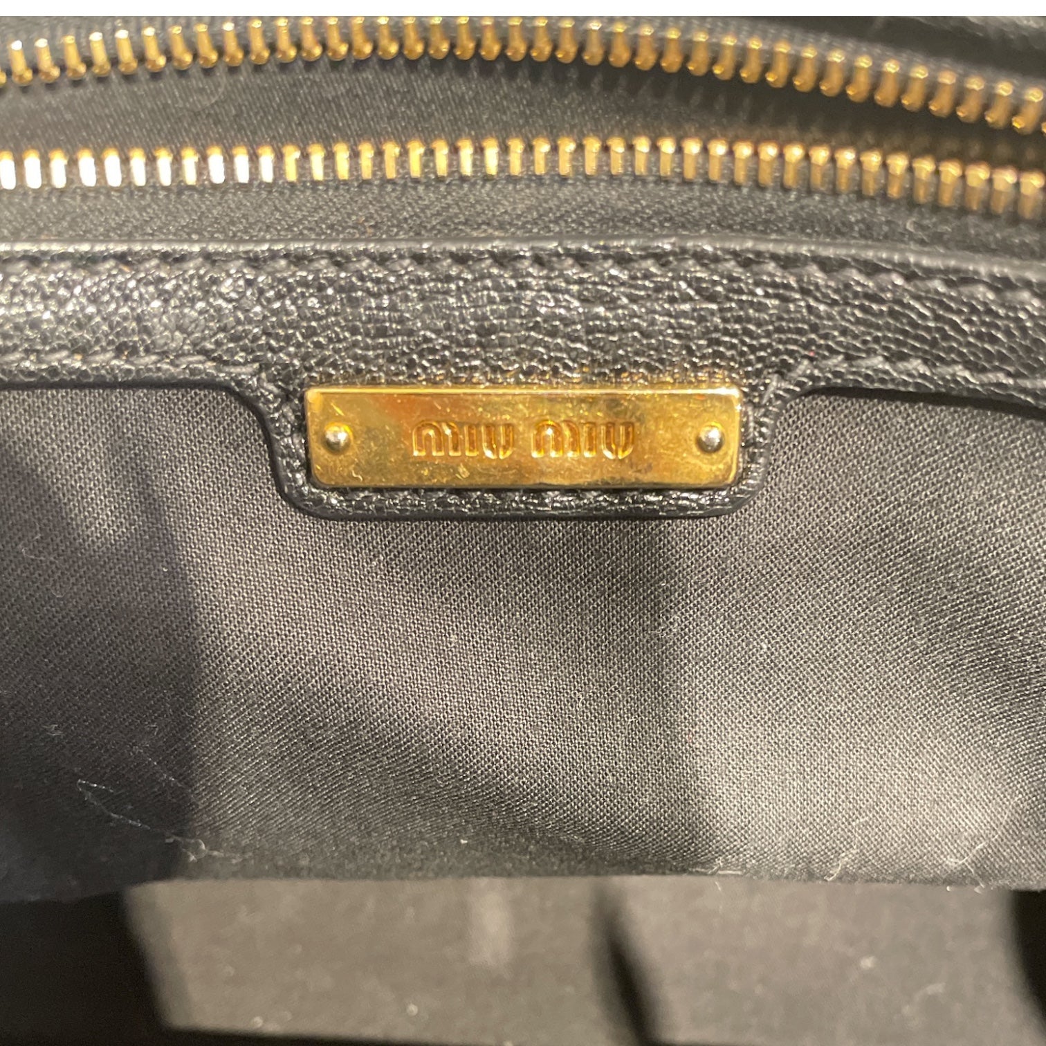 MIU MIU/Hand Bag/Leather/BLK/MADRAS FIOCCO view 5