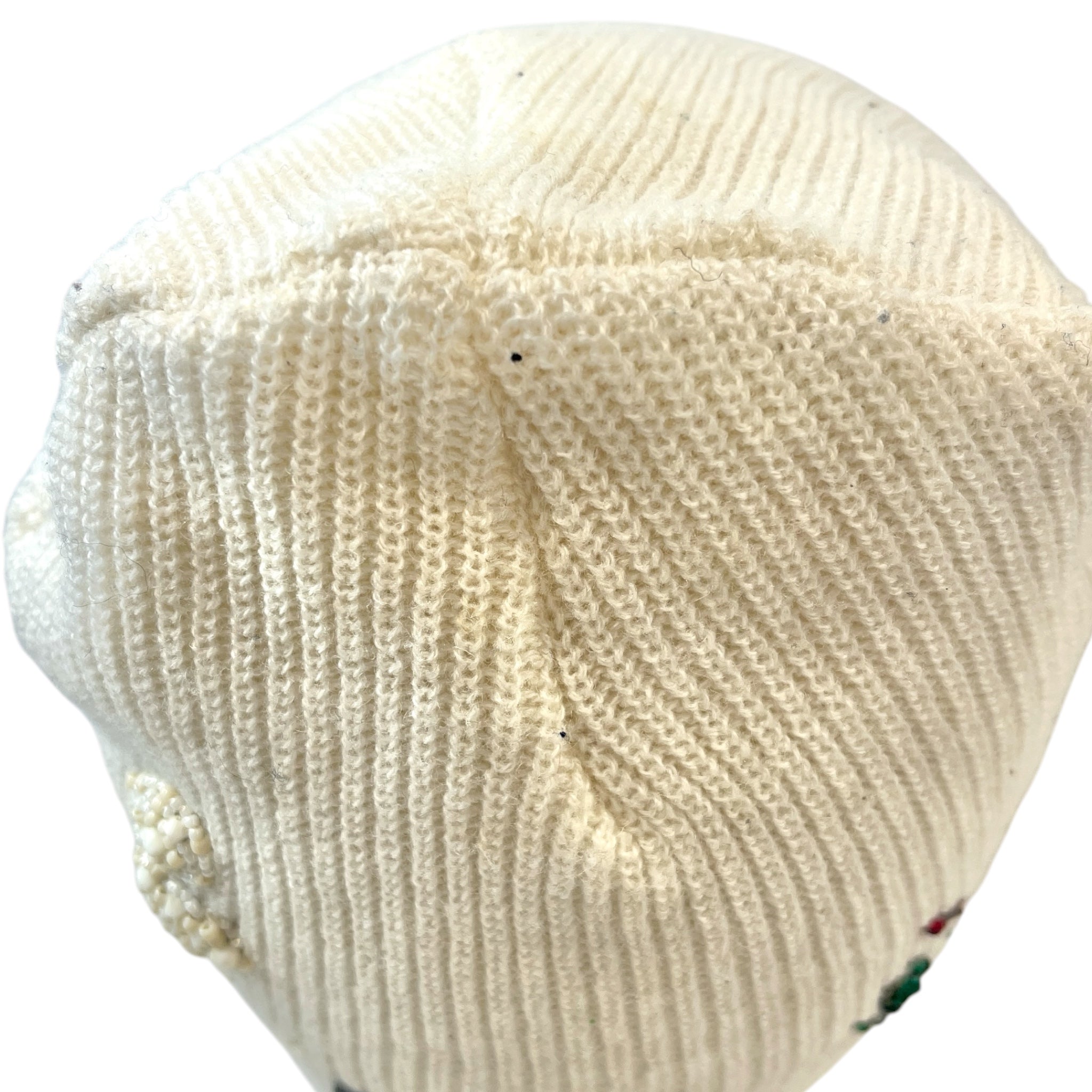 UNDERCOVER/Beanie/Acrylic/WHT/F/W 23 BEADED EMBELLISHMENTS view 4