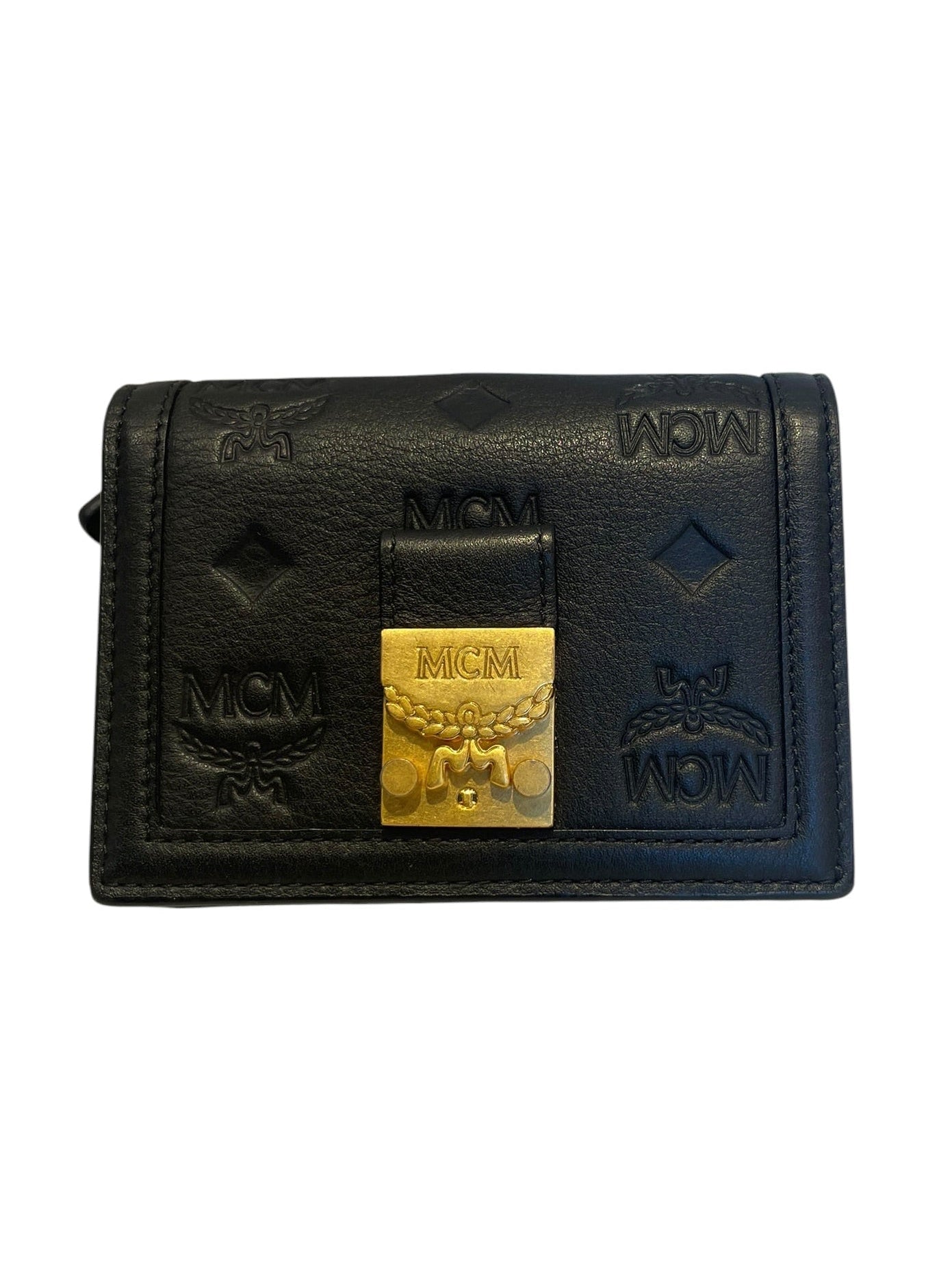 MCM/Wallet/Monogram/BLK/TRACY SMALL MONOGRAM GOLD view 1