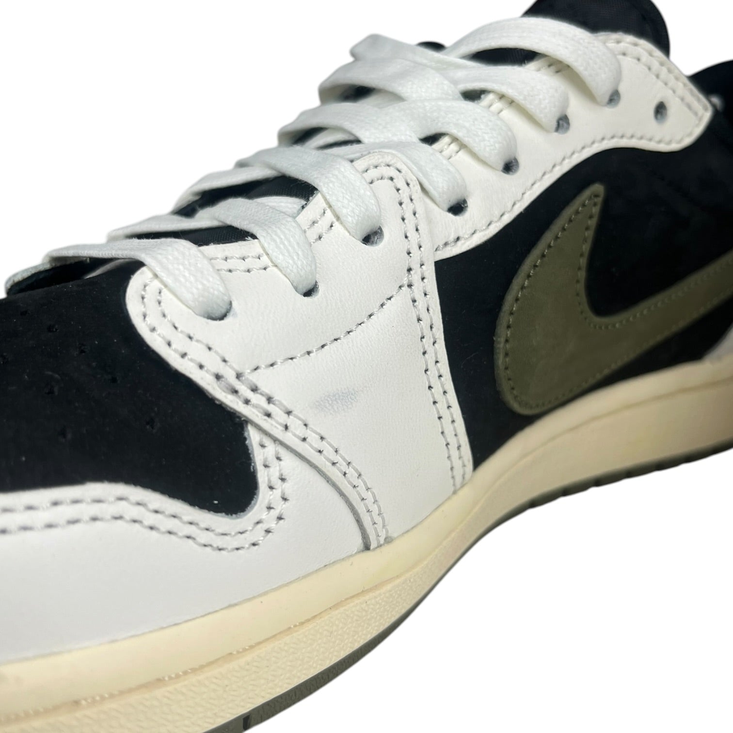 NIKE/TRAVIS SCOTT/Low-Sneakers/US 11/Suede/WHT/Travis Scott AJ1 Low Olive view 6